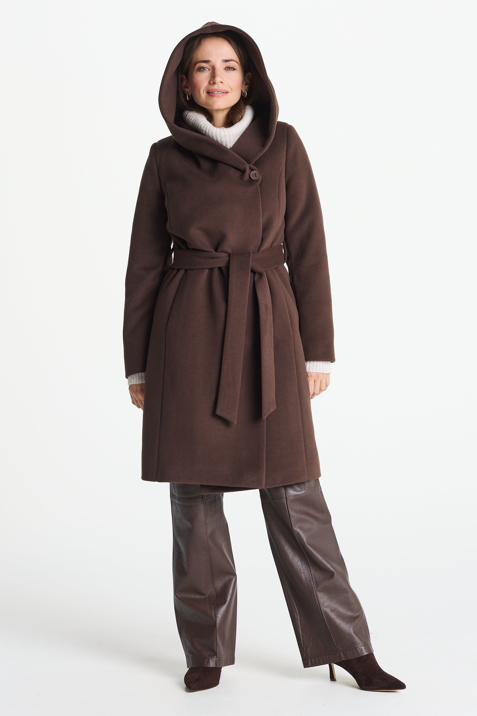 NOELIA midi coat chocolate