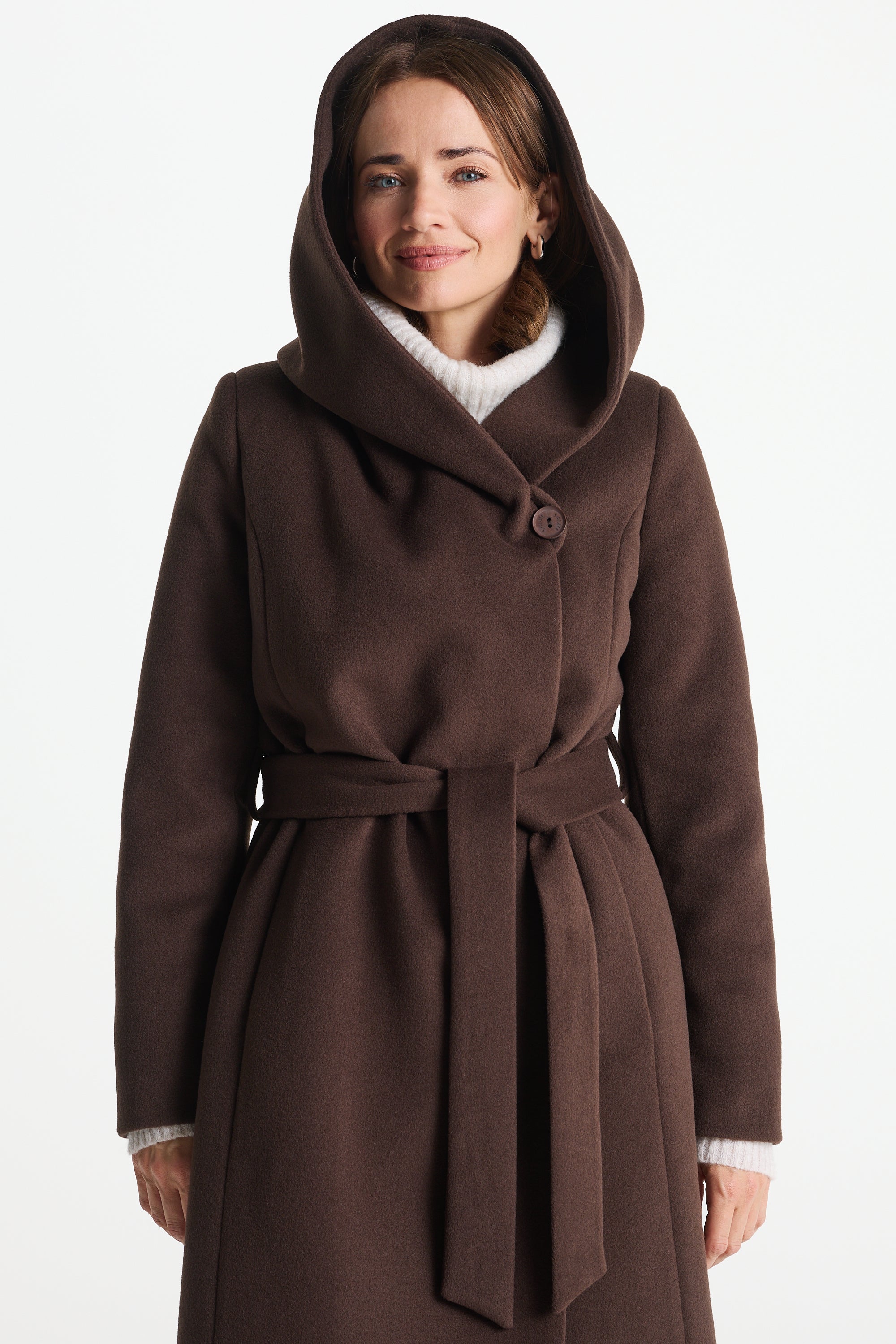 NOELIA midi coat chocolate