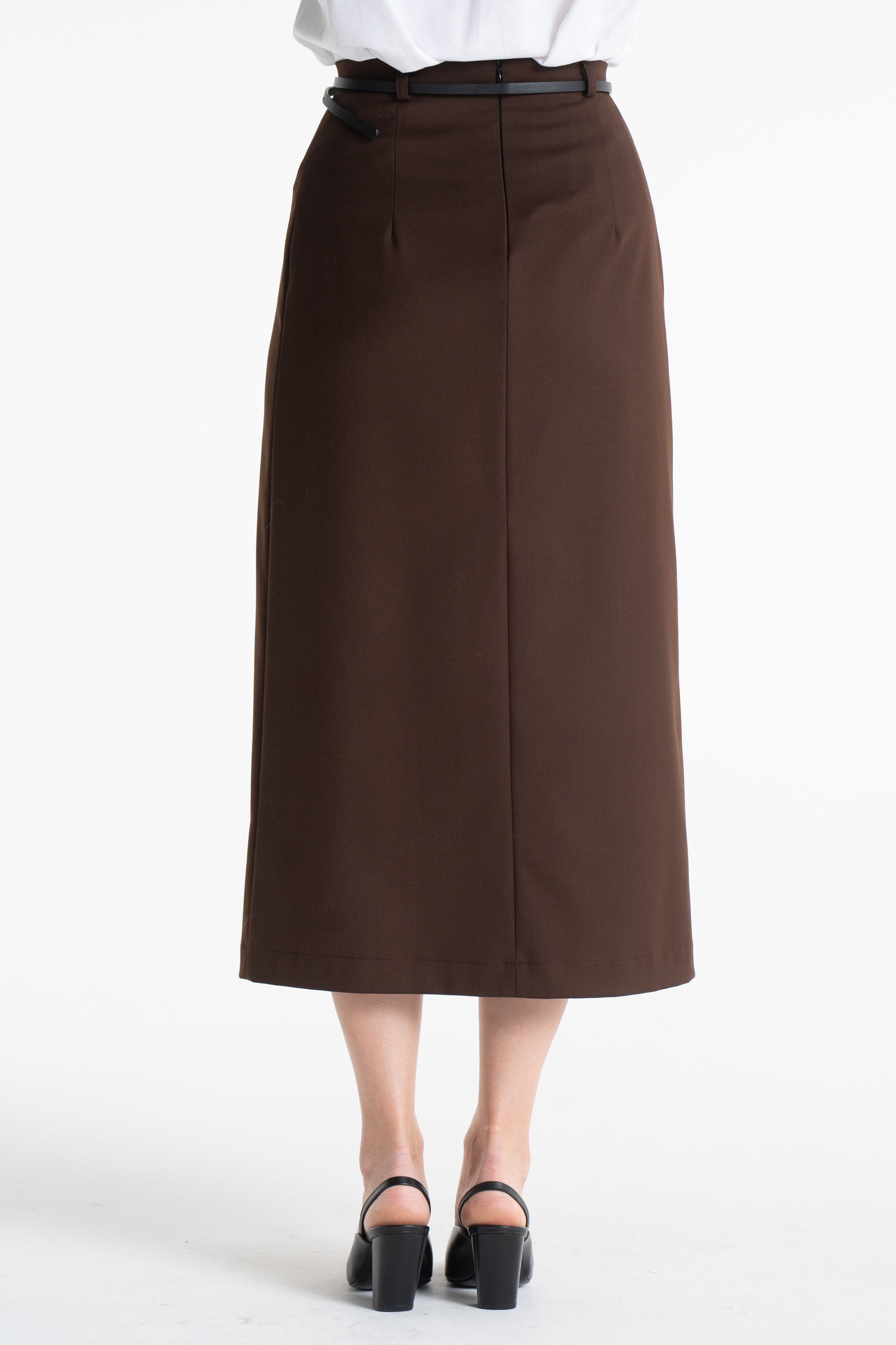 Spódnica KATE midi czekolada