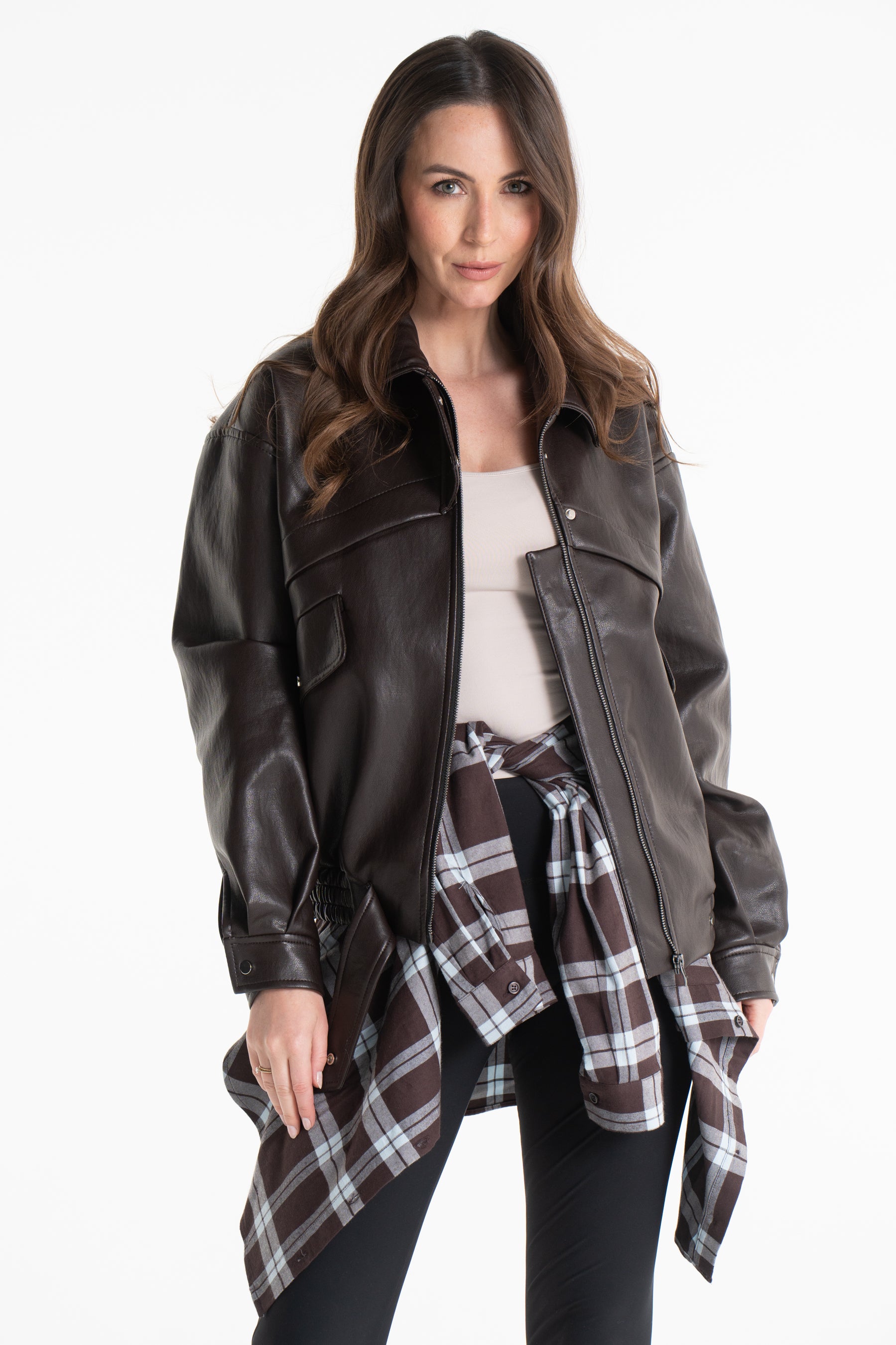 Kurtka AGA skórka czekoladowa