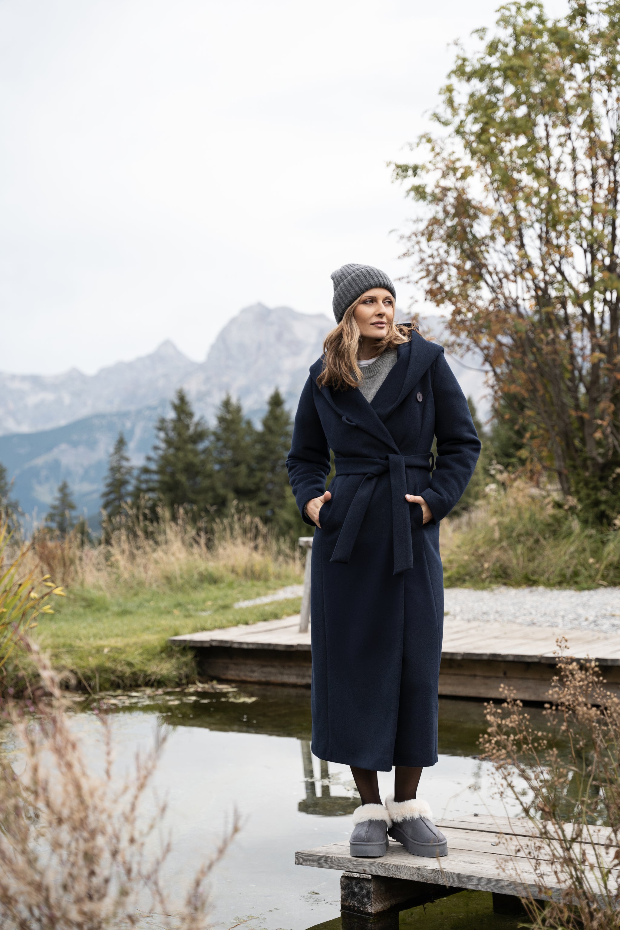Noelia maxi coat graphite - salme.pl