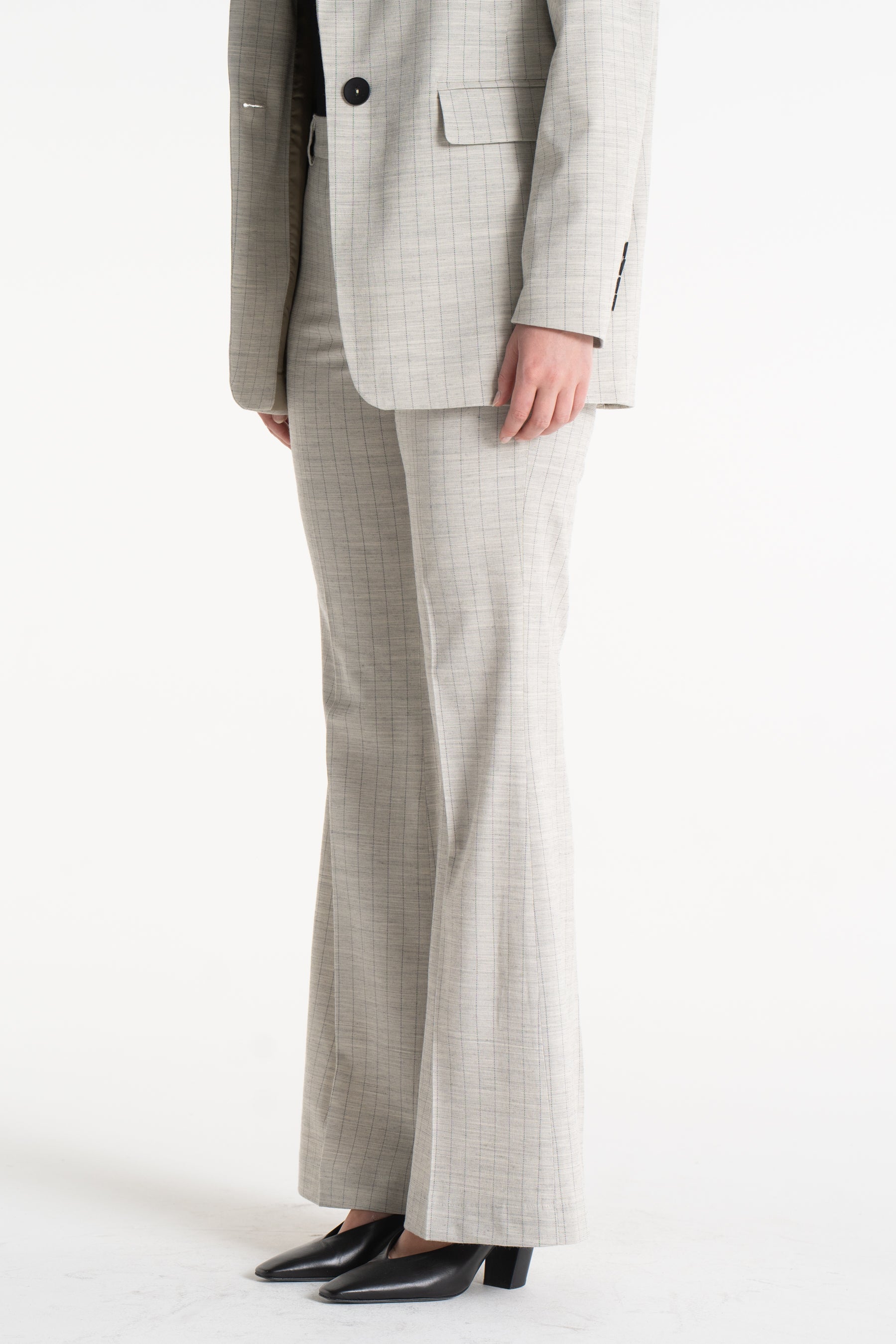 Spodnie BERTA beżowe w paski