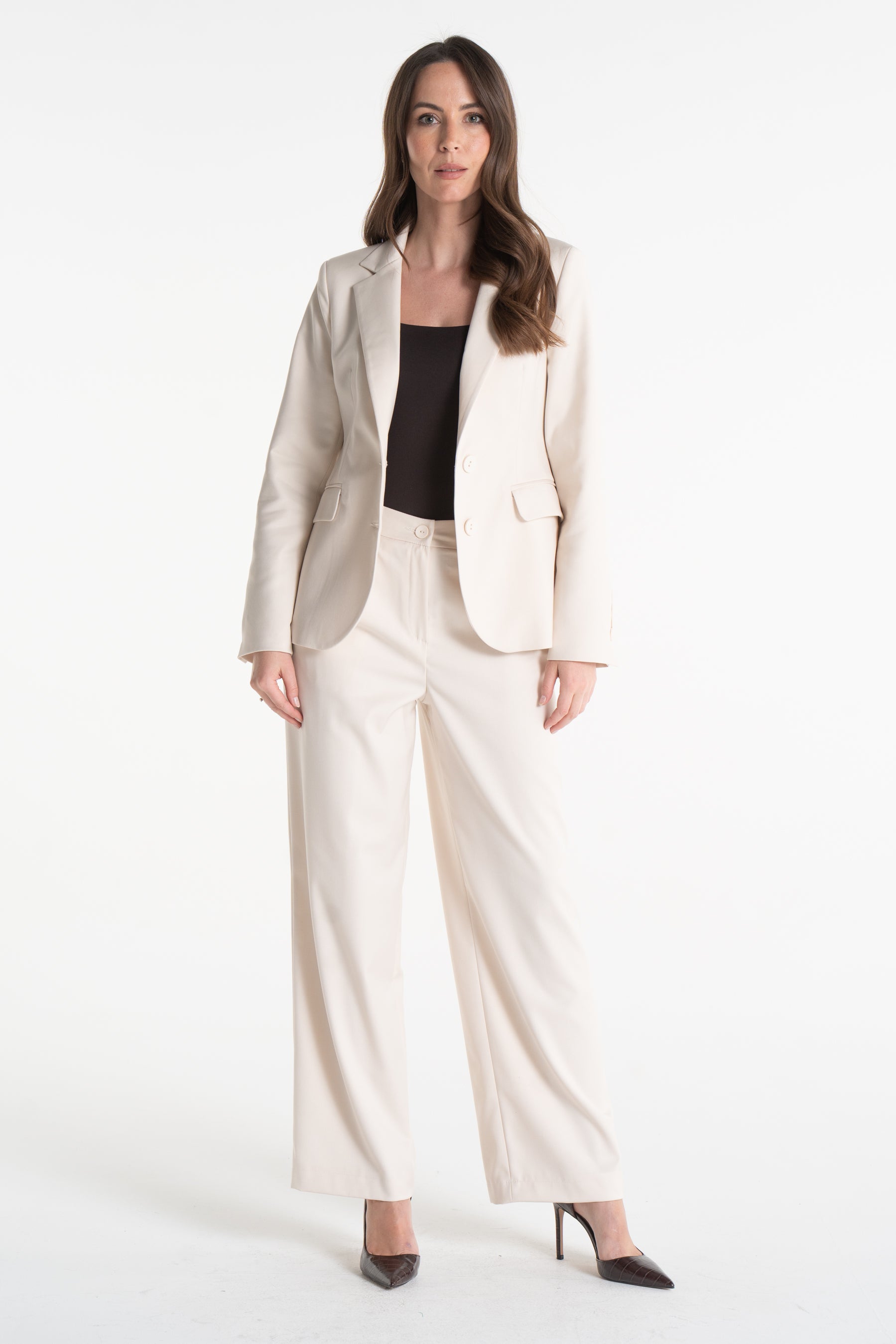 Spodnie EWELINA śmietankowe