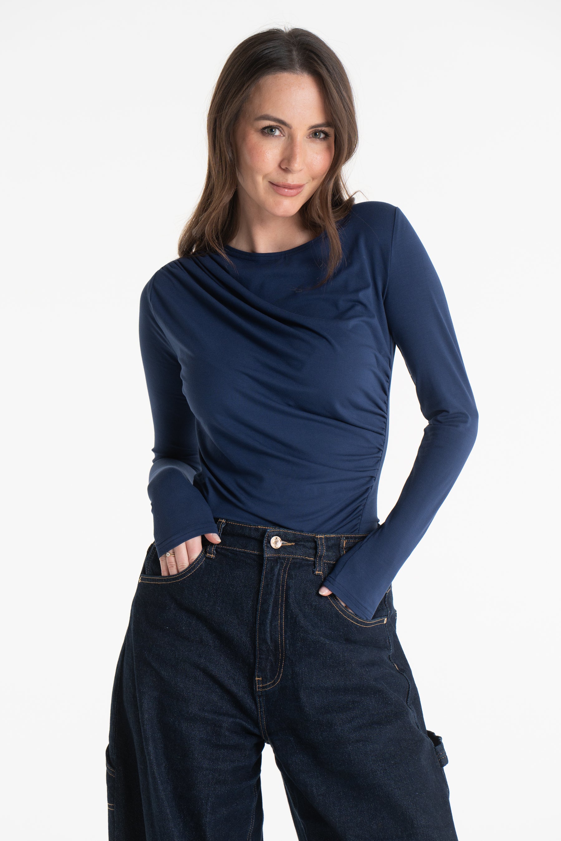 Bluzka CORA granatowa