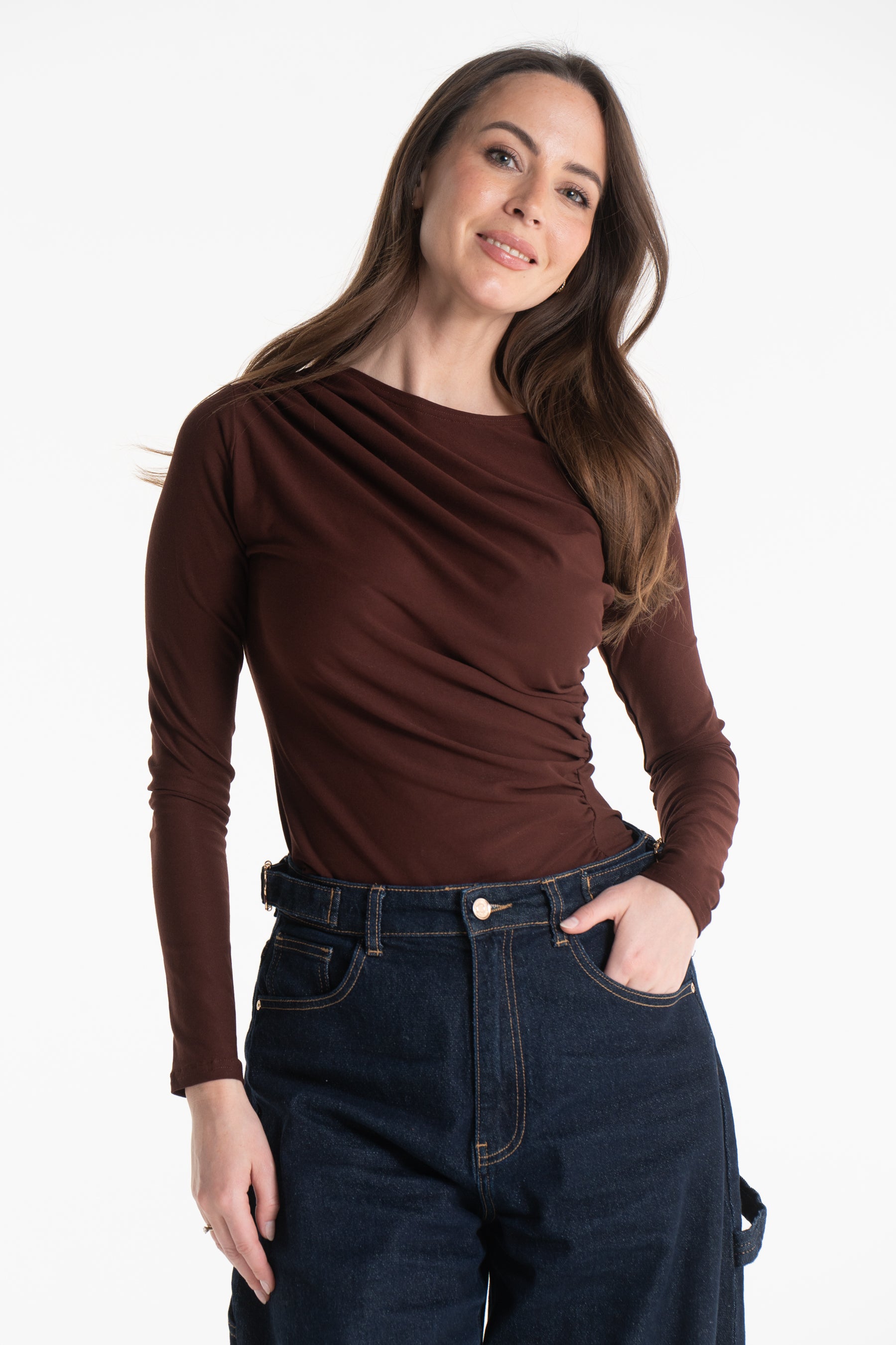 Bluzka CORA czekoladowa