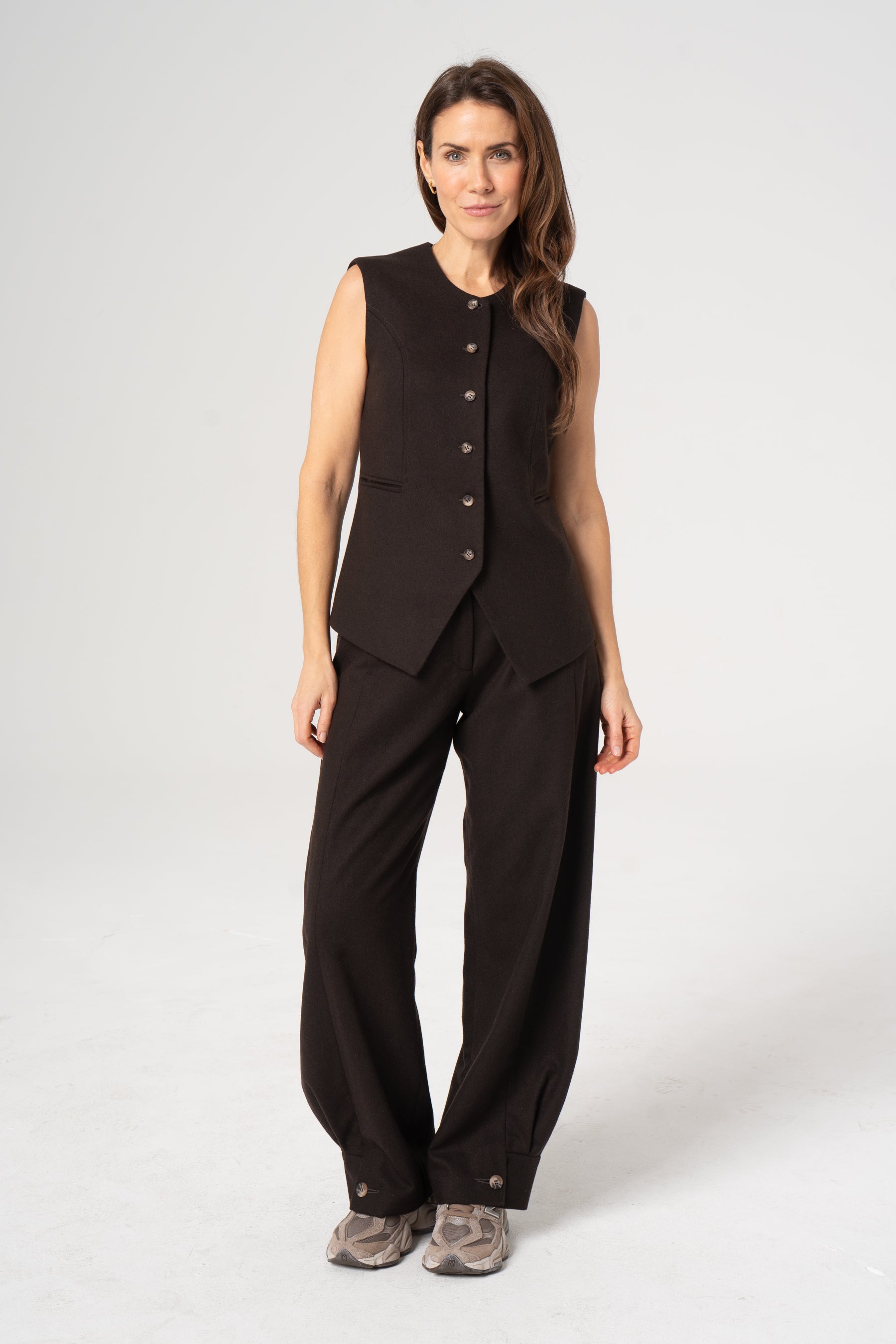 ROMA wool trousers chocolate