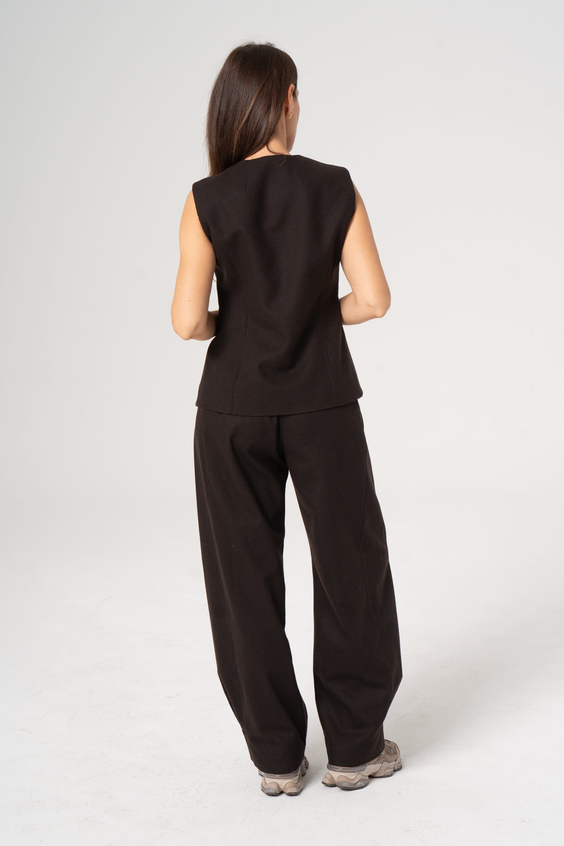 ROMA wool trousers chocolate