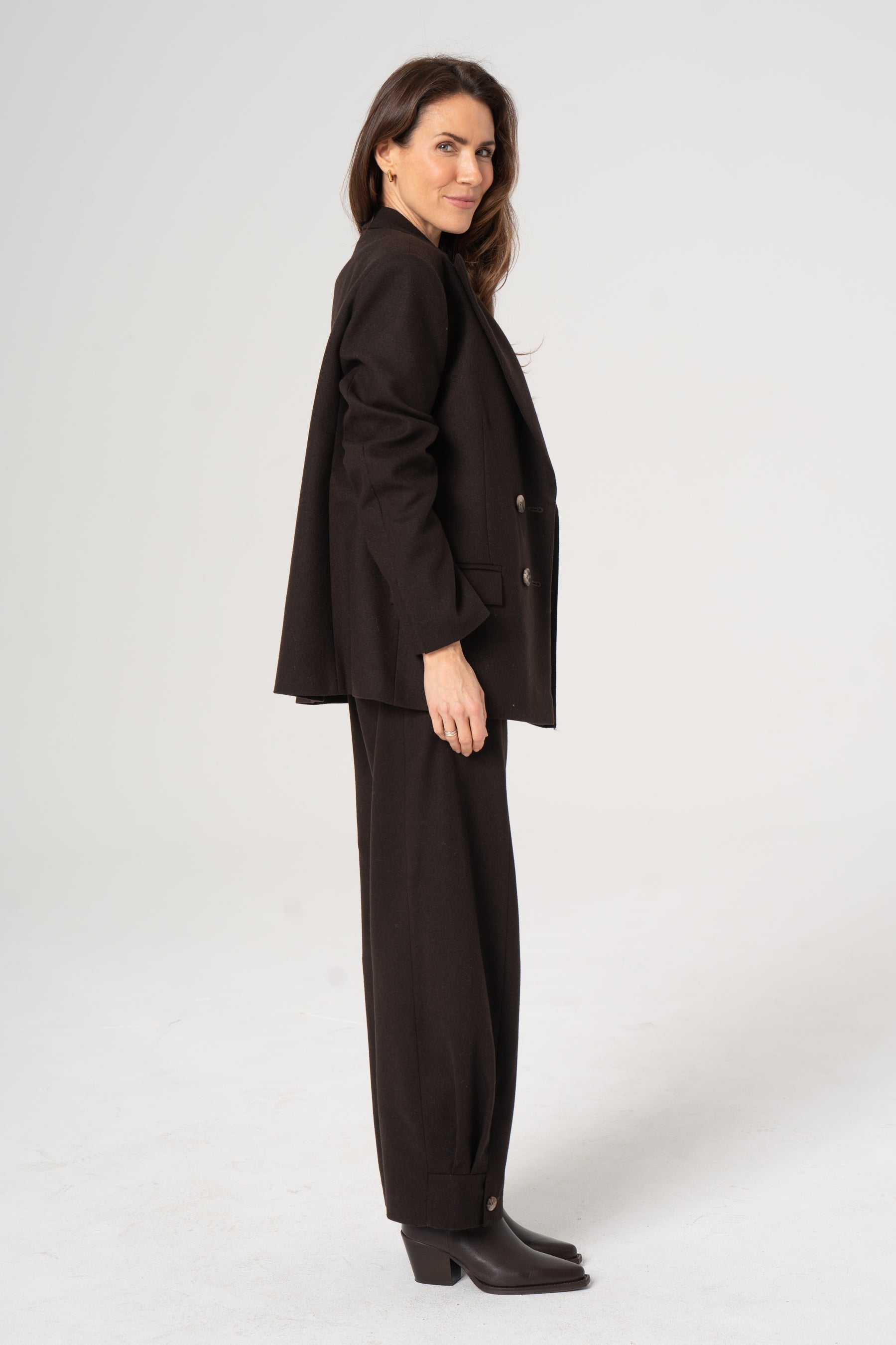 LISA wool blazer chocolate