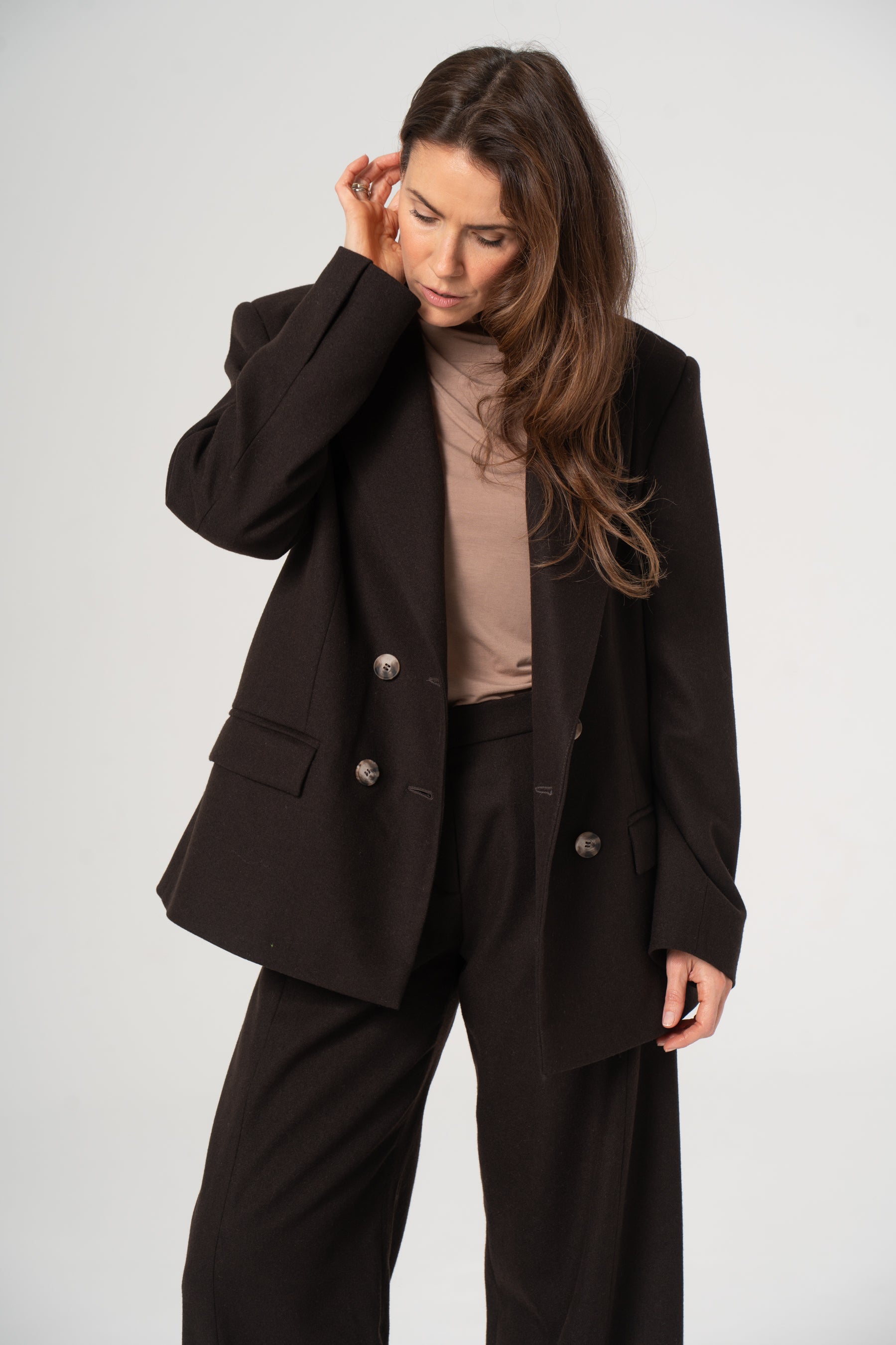 LISA wool blazer chocolate