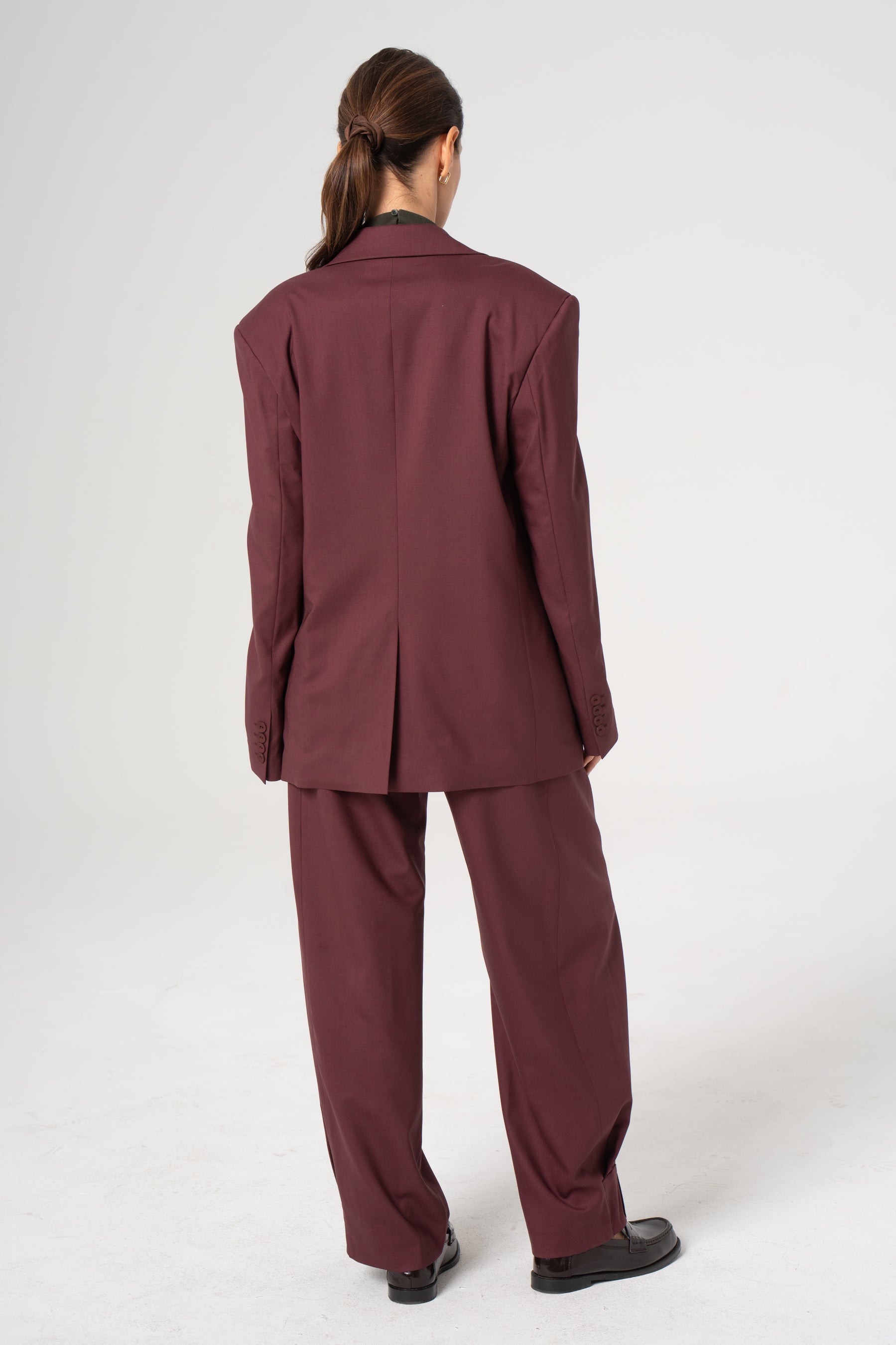 Wool blazer ERNESTA burgundy