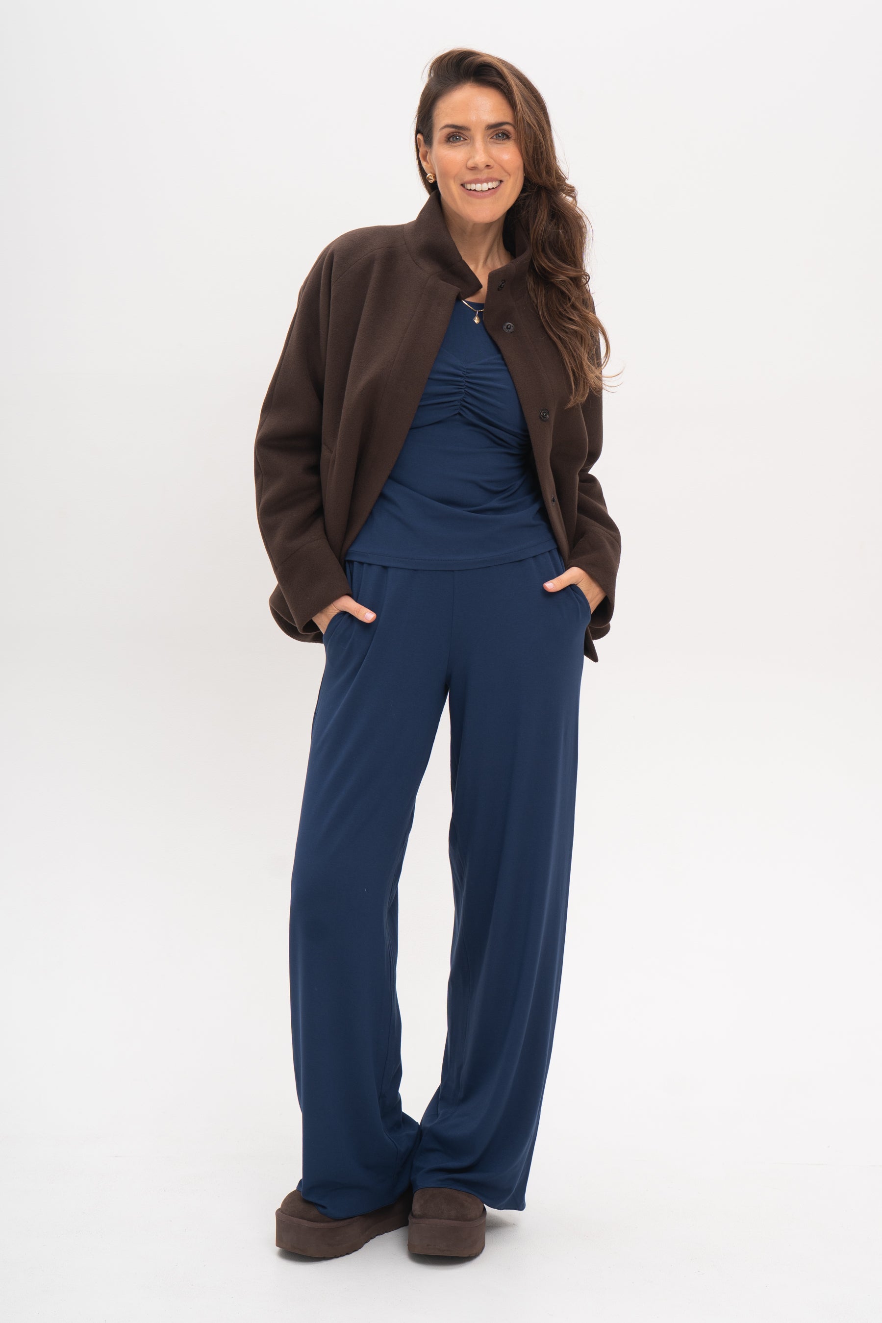 Julia blouse, navy blue