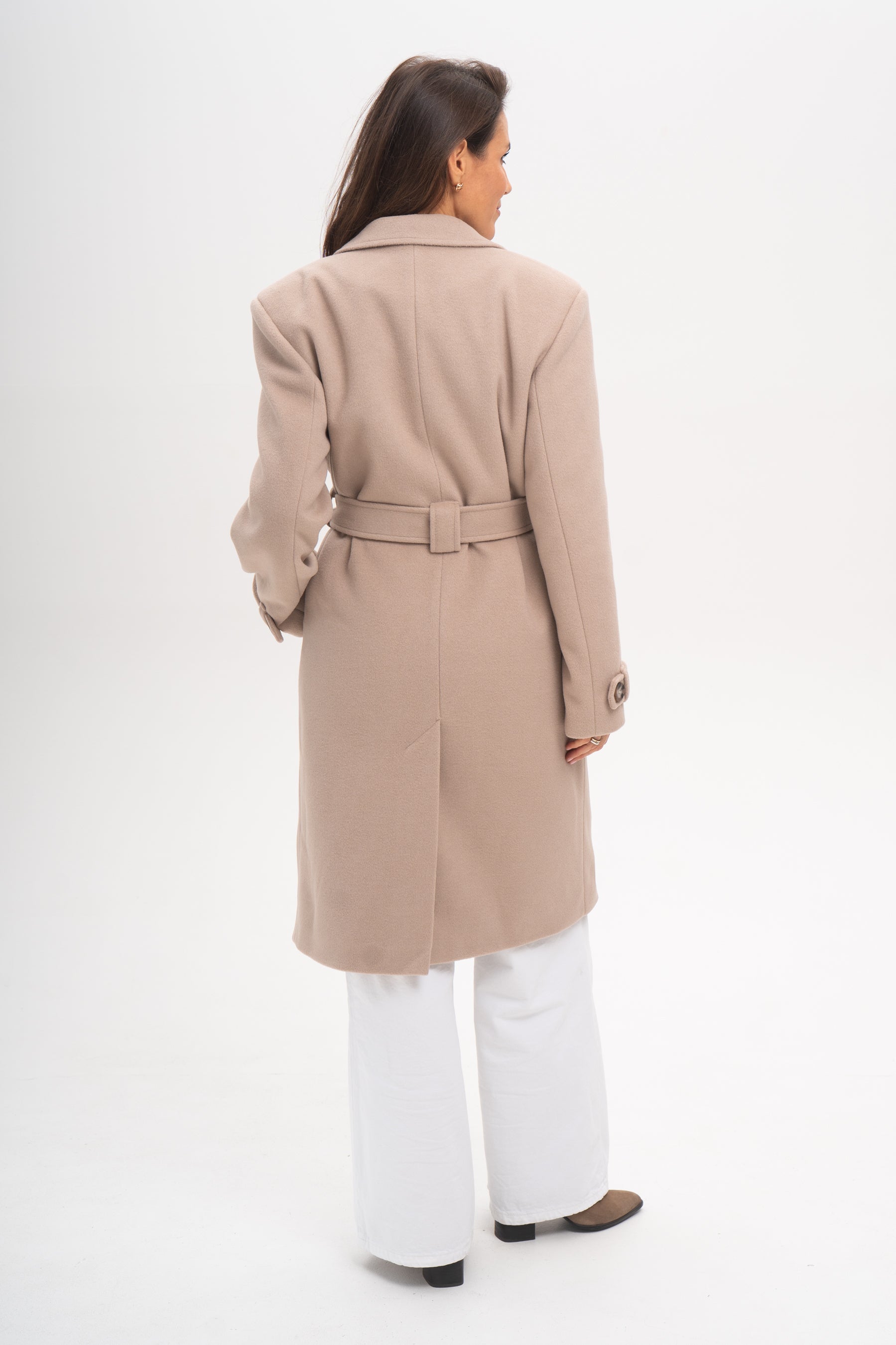 MALWINA midi coat beige
