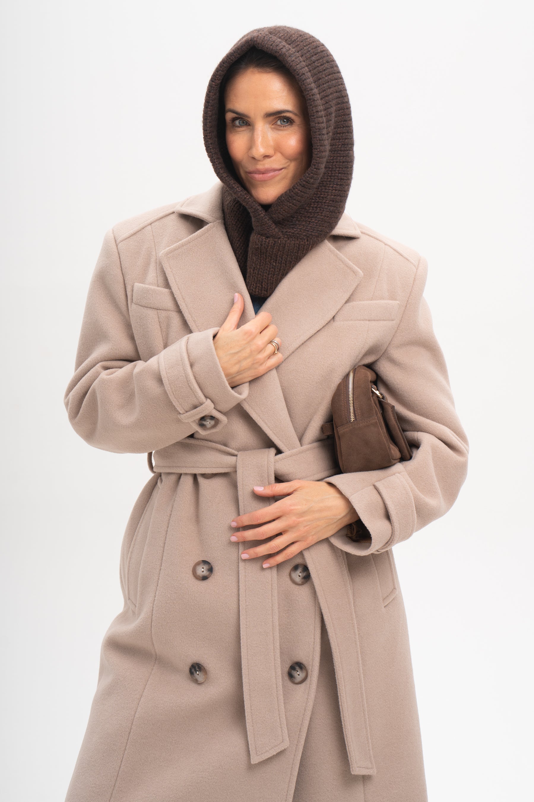 MALWINA midi coat beige
