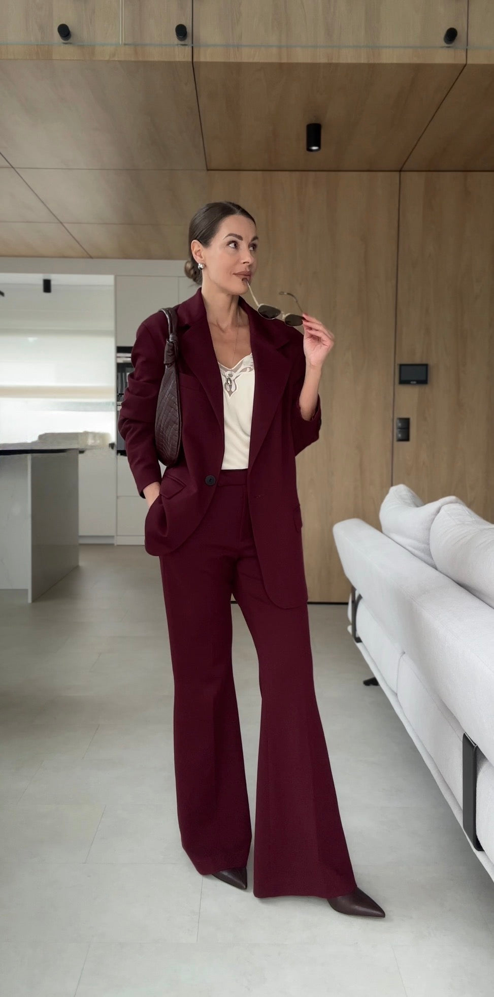 BERTA burgundy pants
