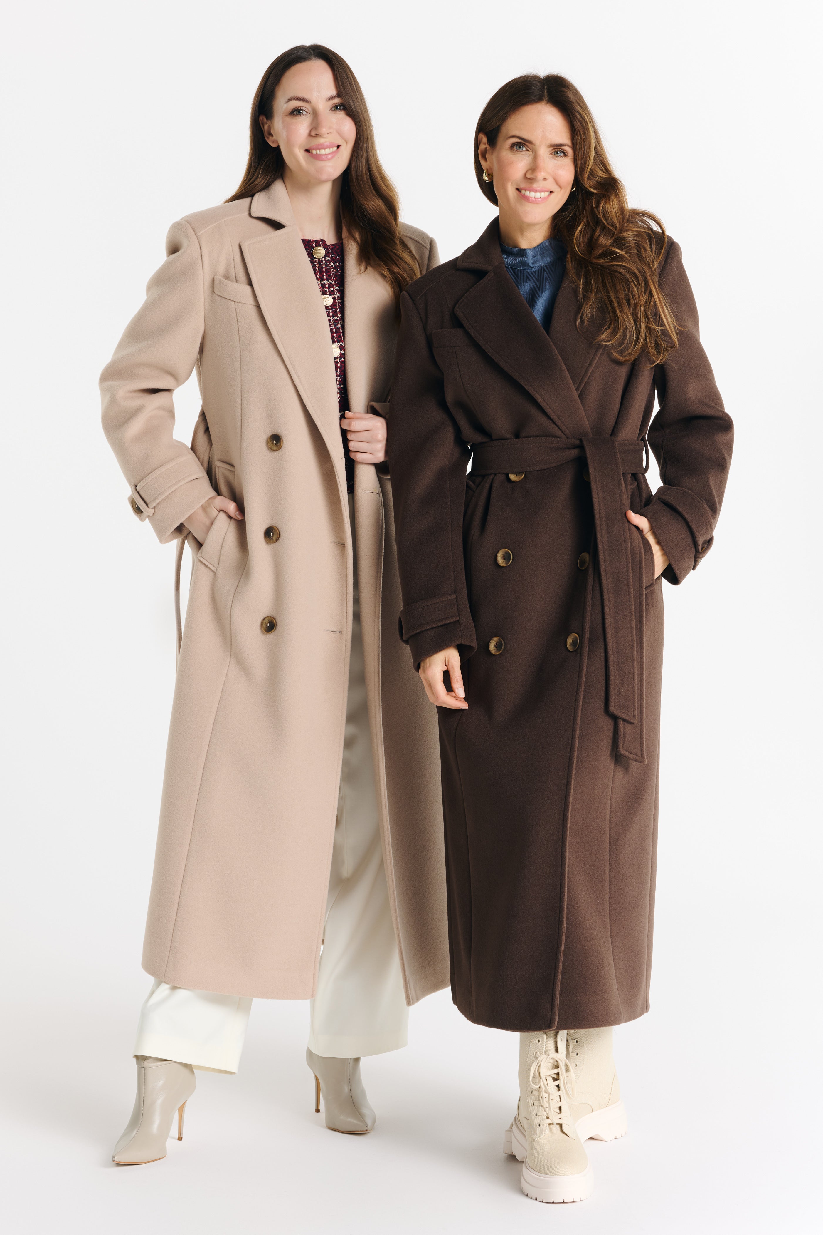 MALWINA maxi coat beige