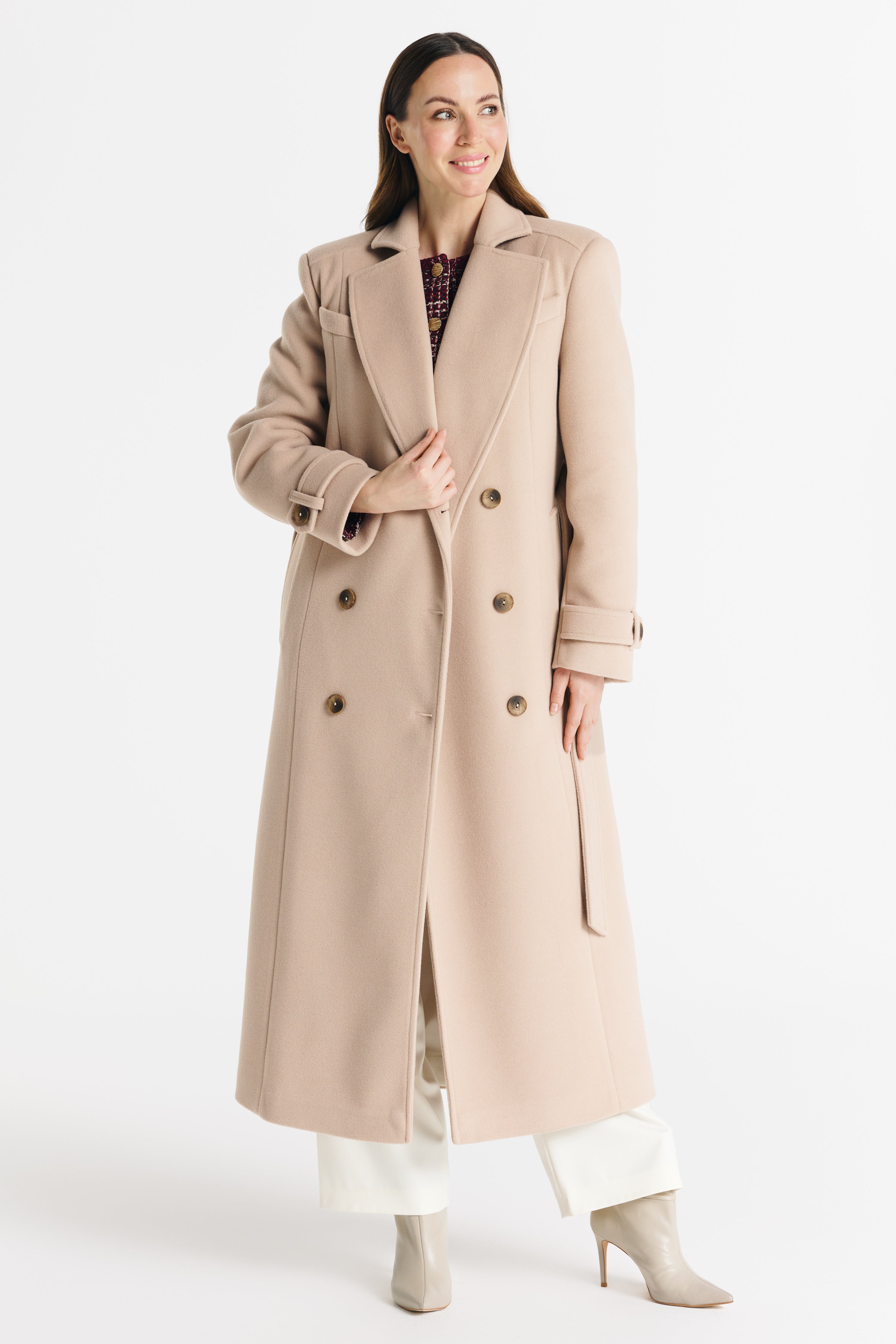 MALWINA maxi coat beige