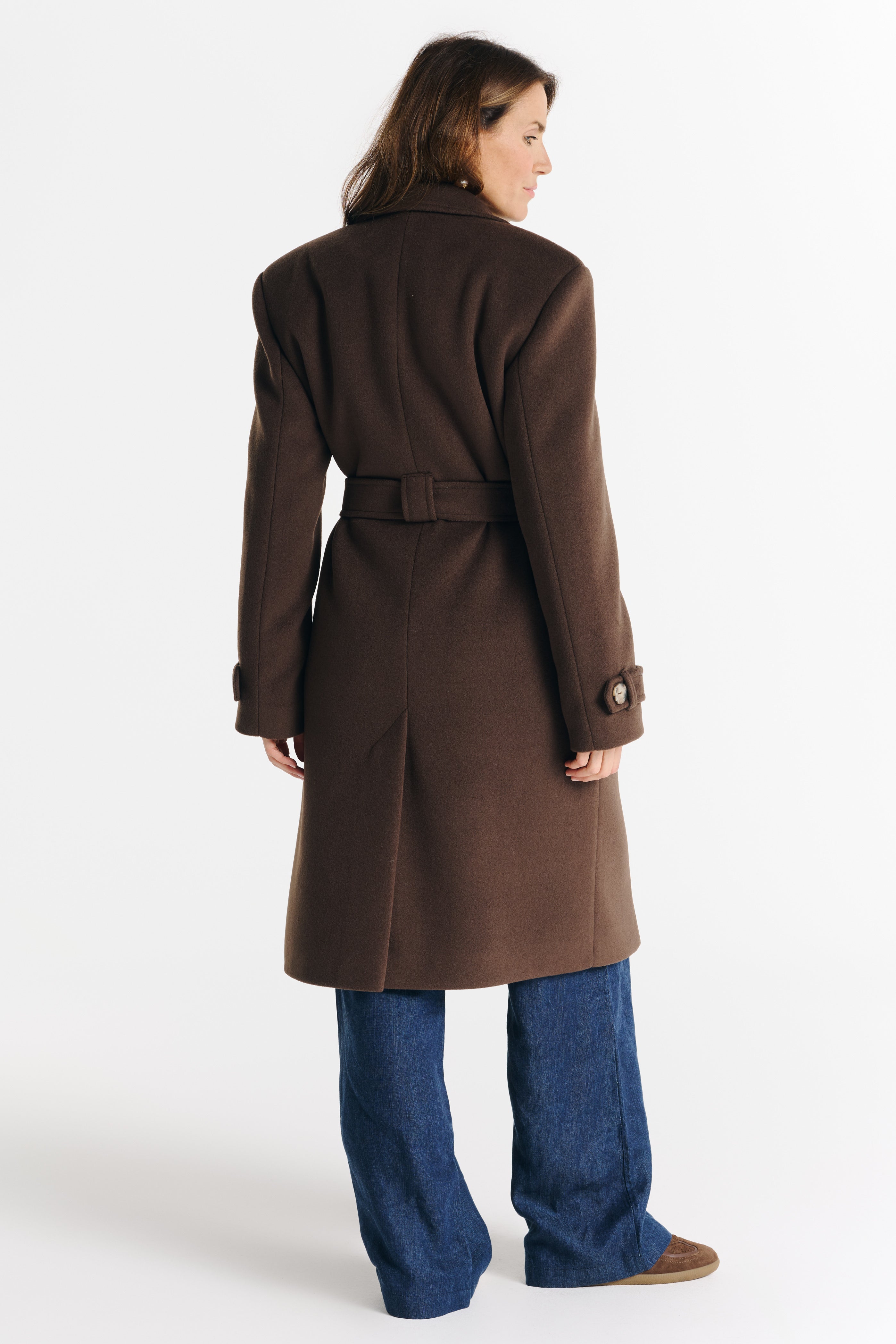 MALWINA midi coat chocolate