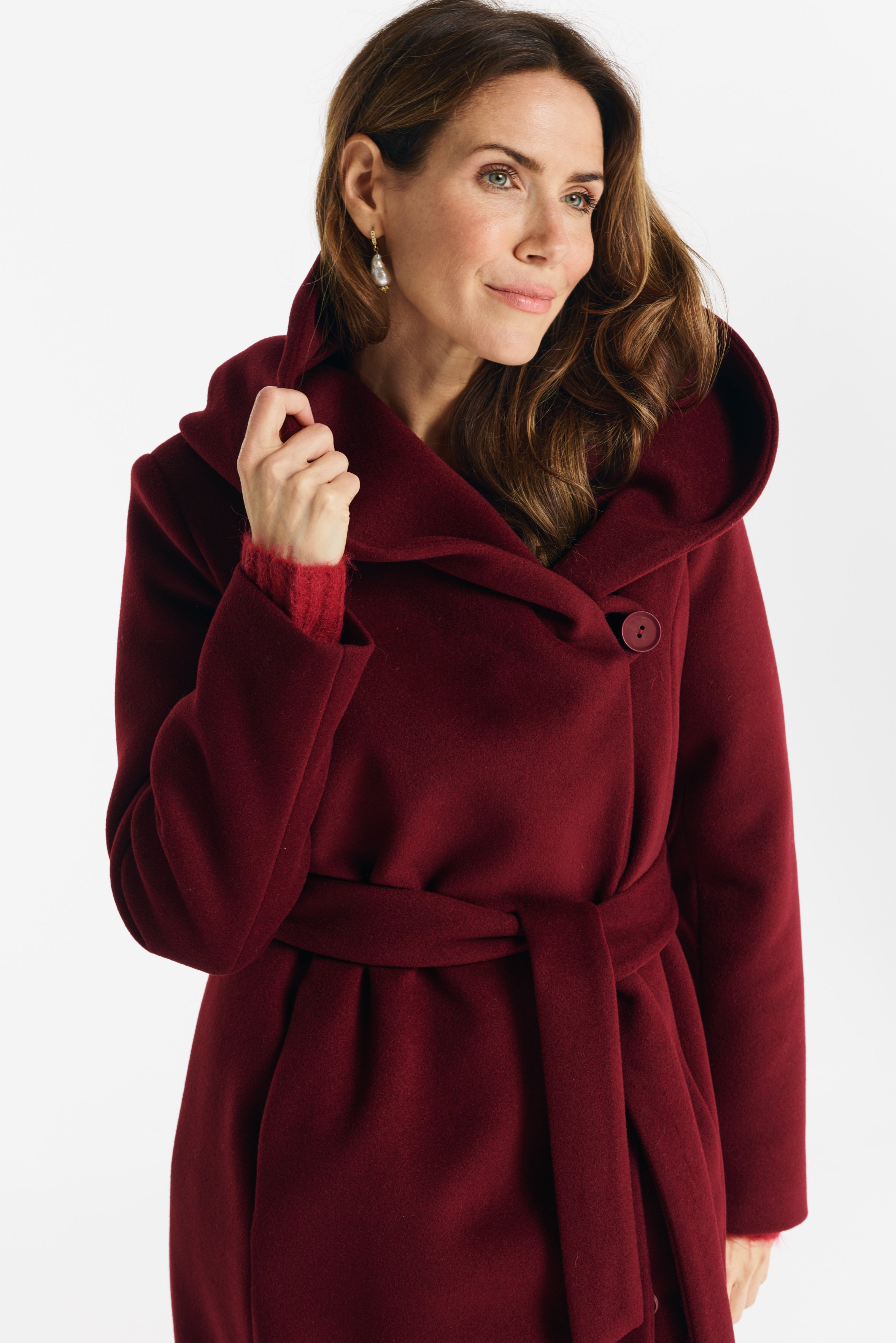 NOELIA maxi coat burgundy