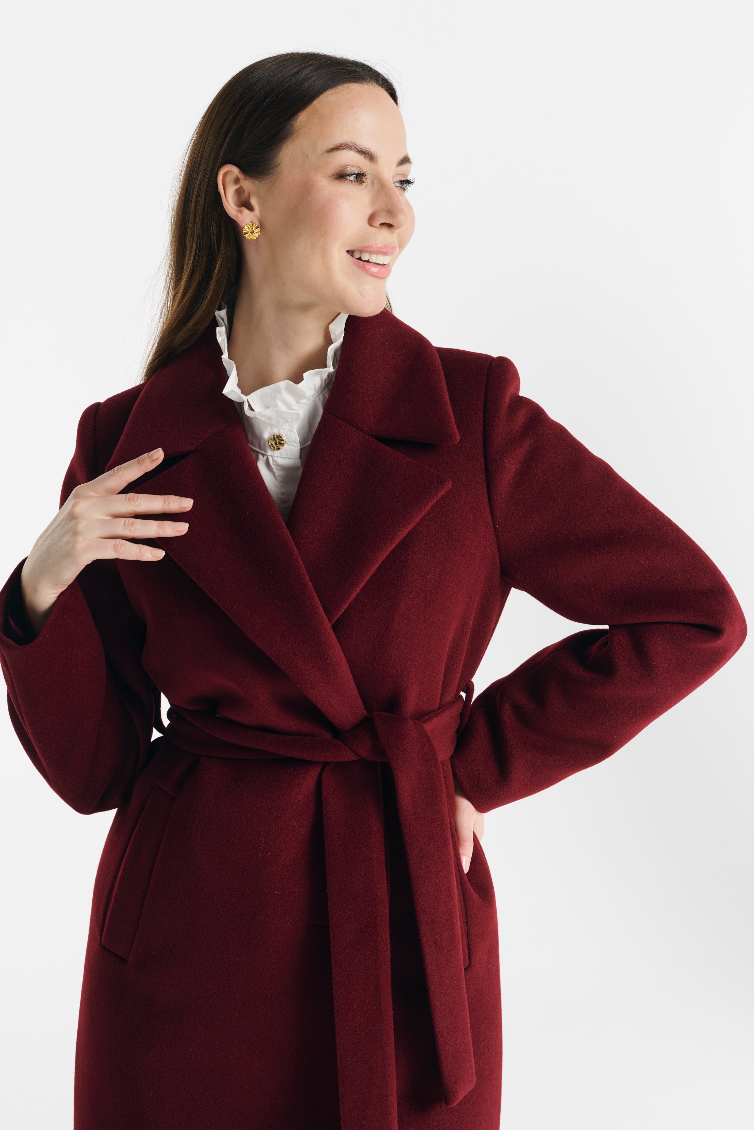 VERONA midi coat burgundy