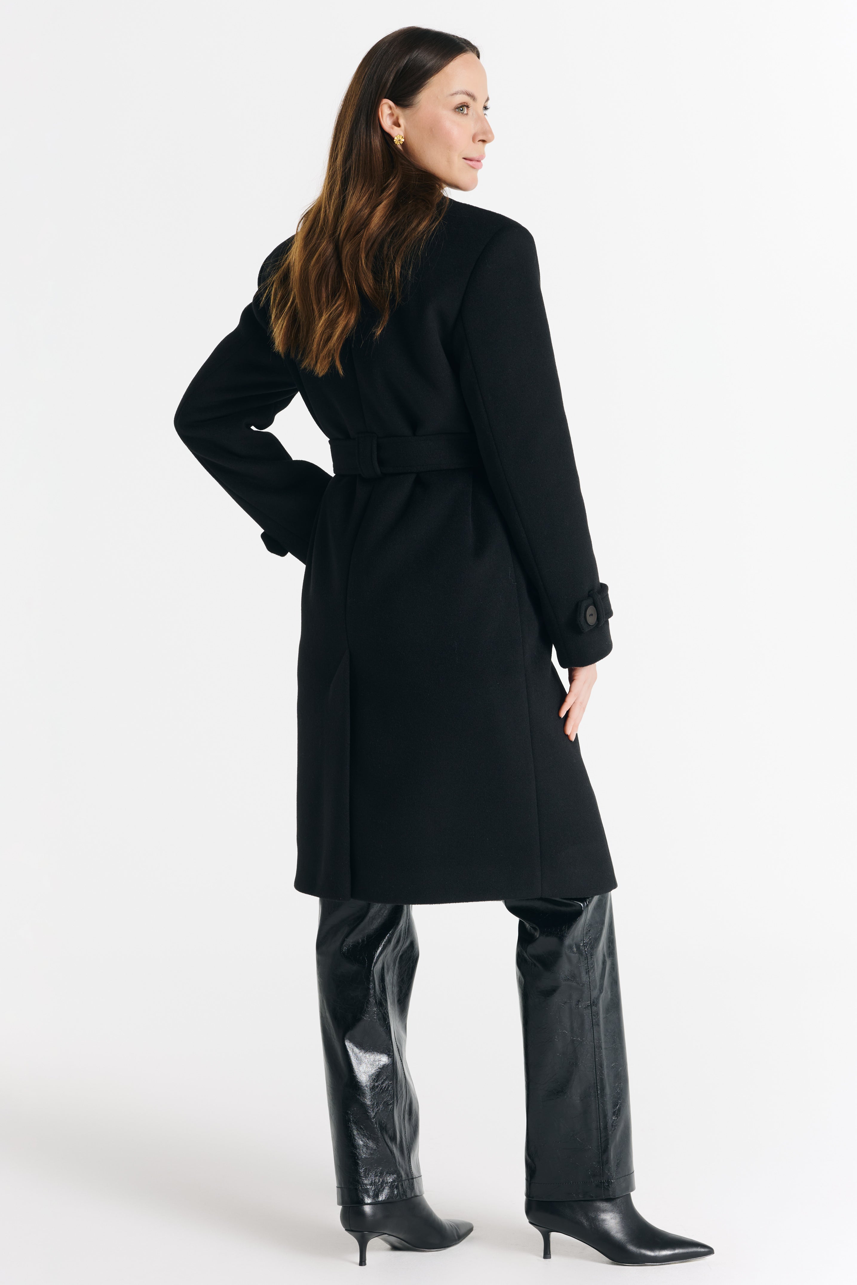 MALWINA midi coat black