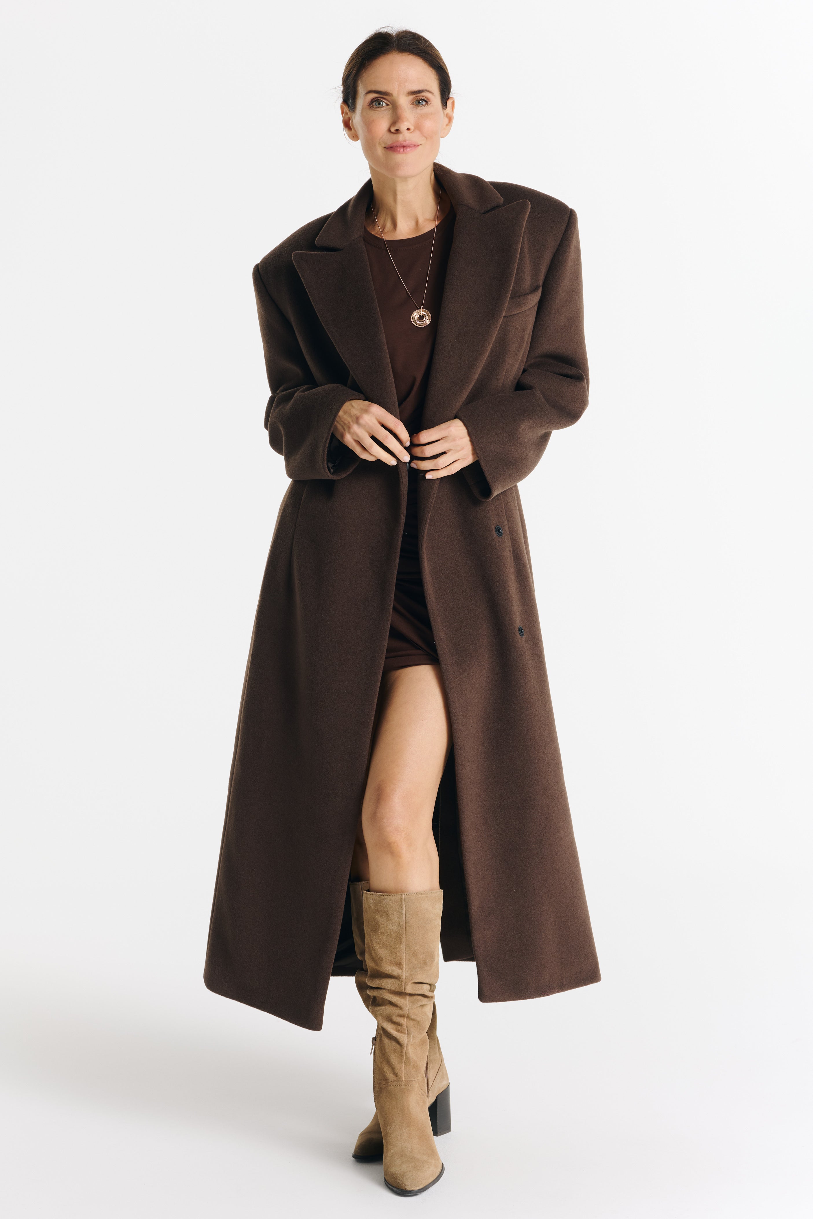 FRANKIE chocolate coat