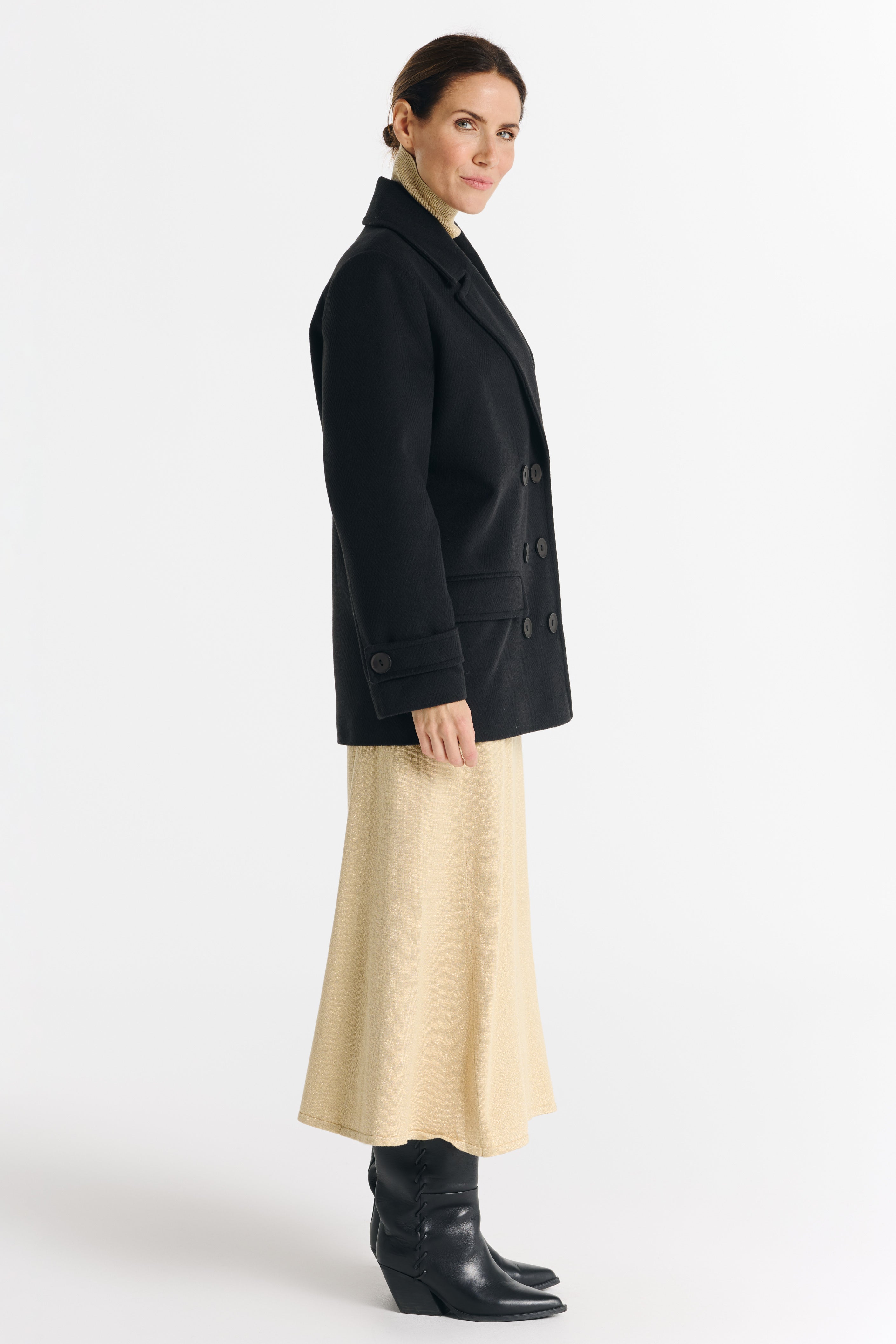 VIOLA black herringbone jacket