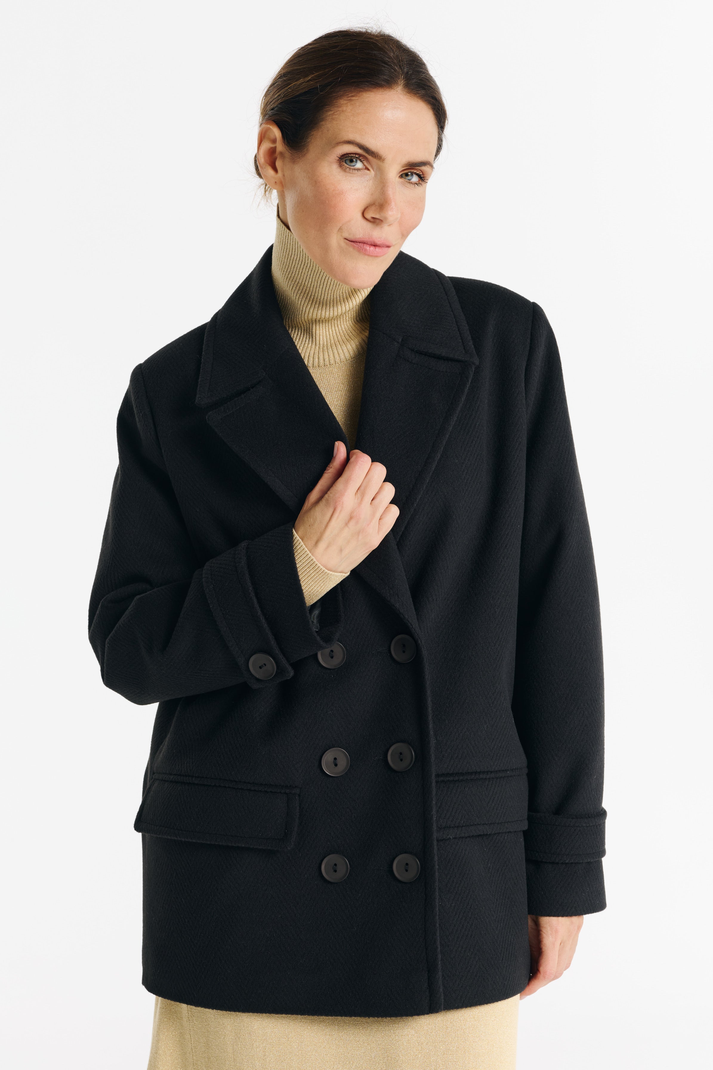 VIOLA black herringbone jacket