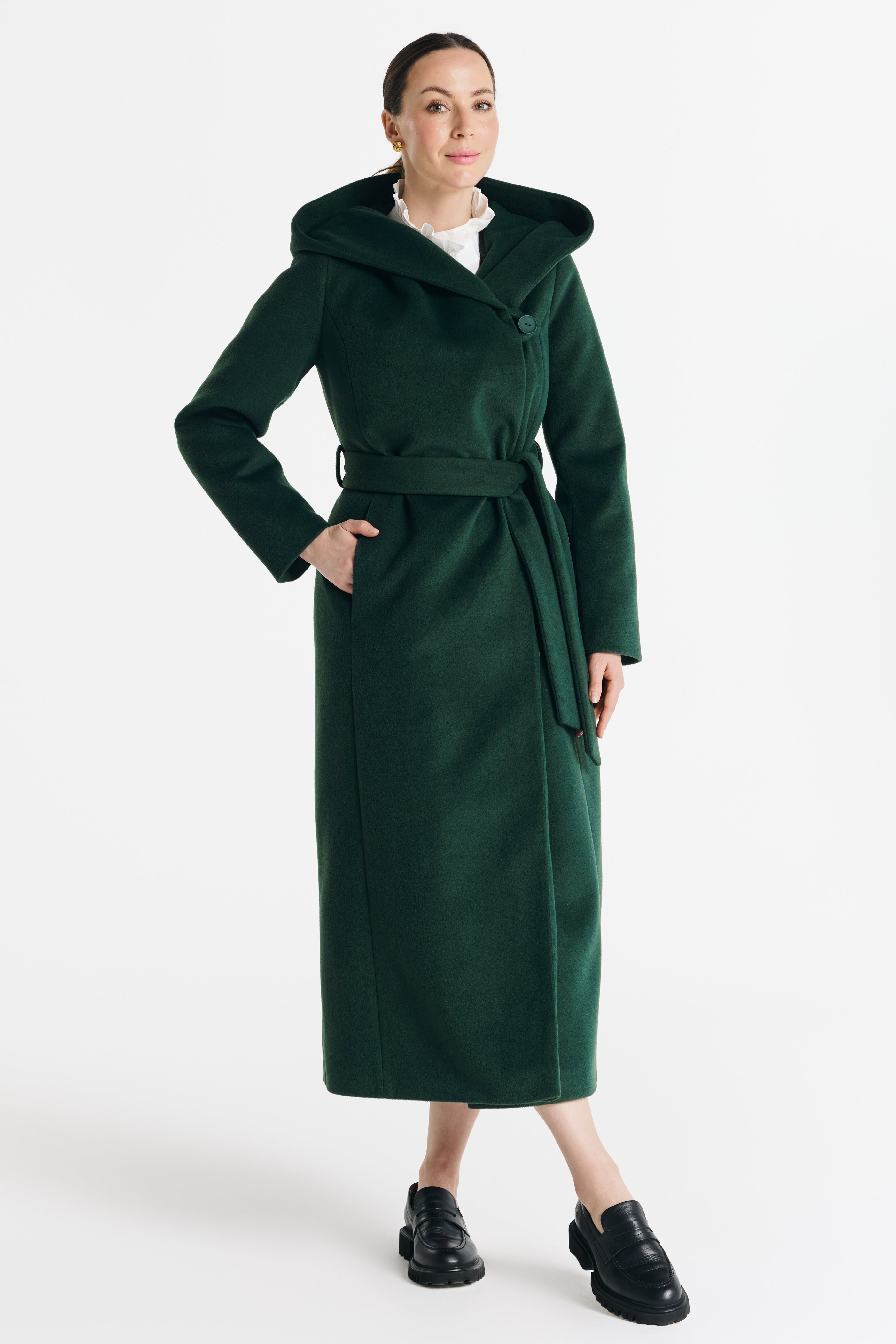 NOELIA maxi coat green