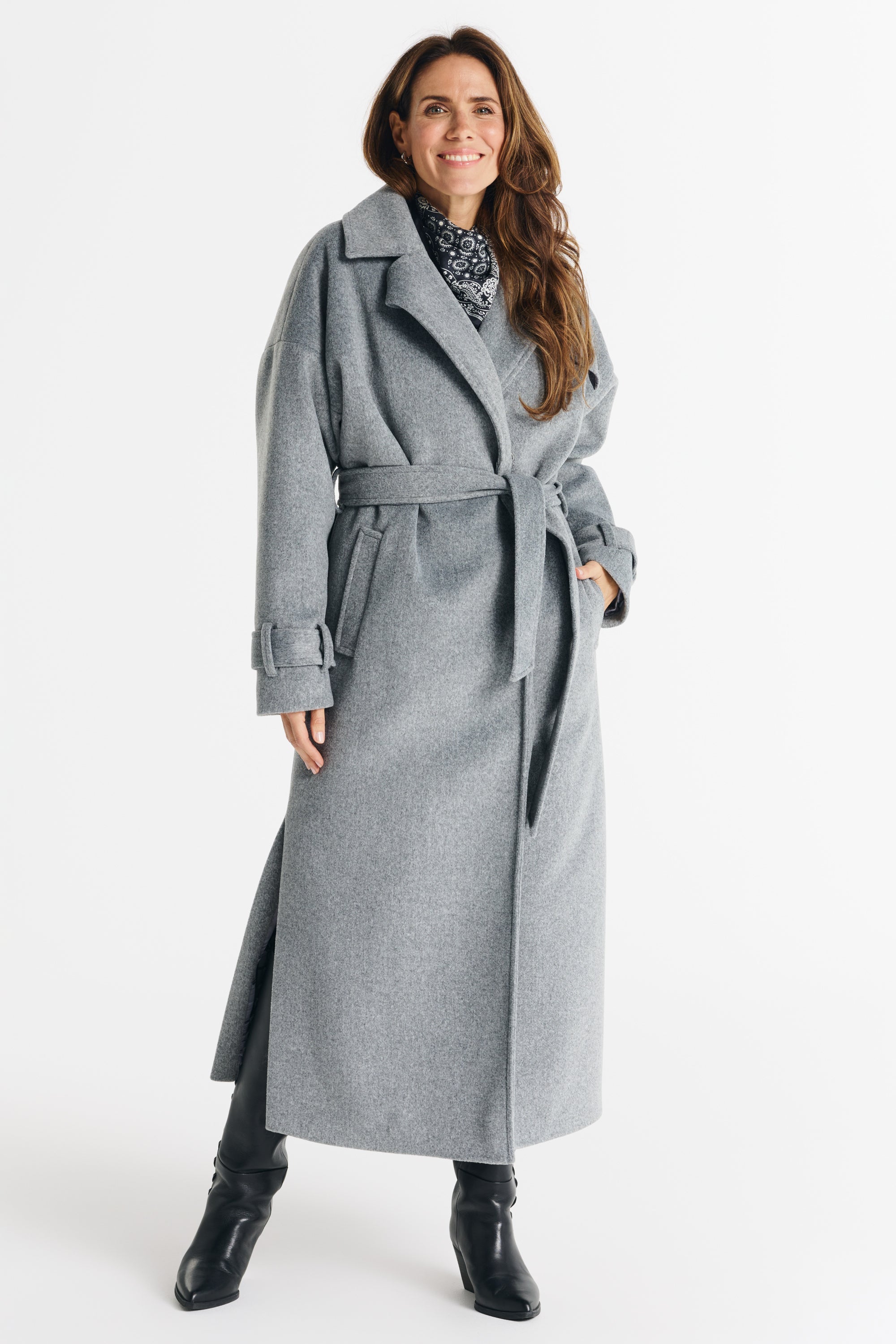 SALMA coat, melange gray
