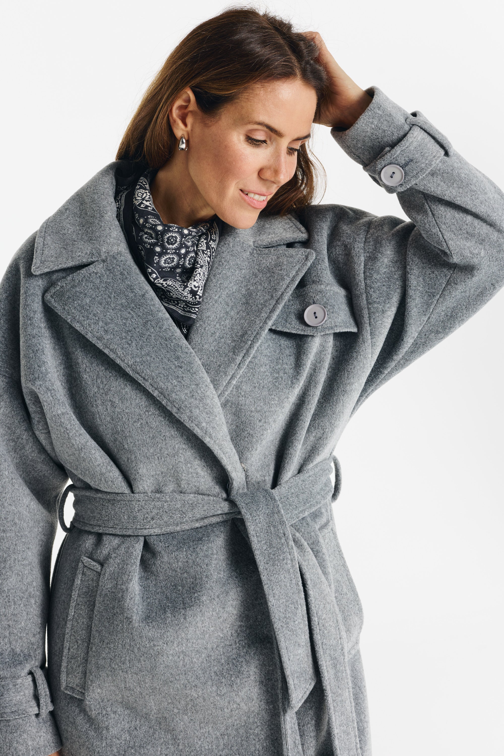 SALMA coat, melange gray
