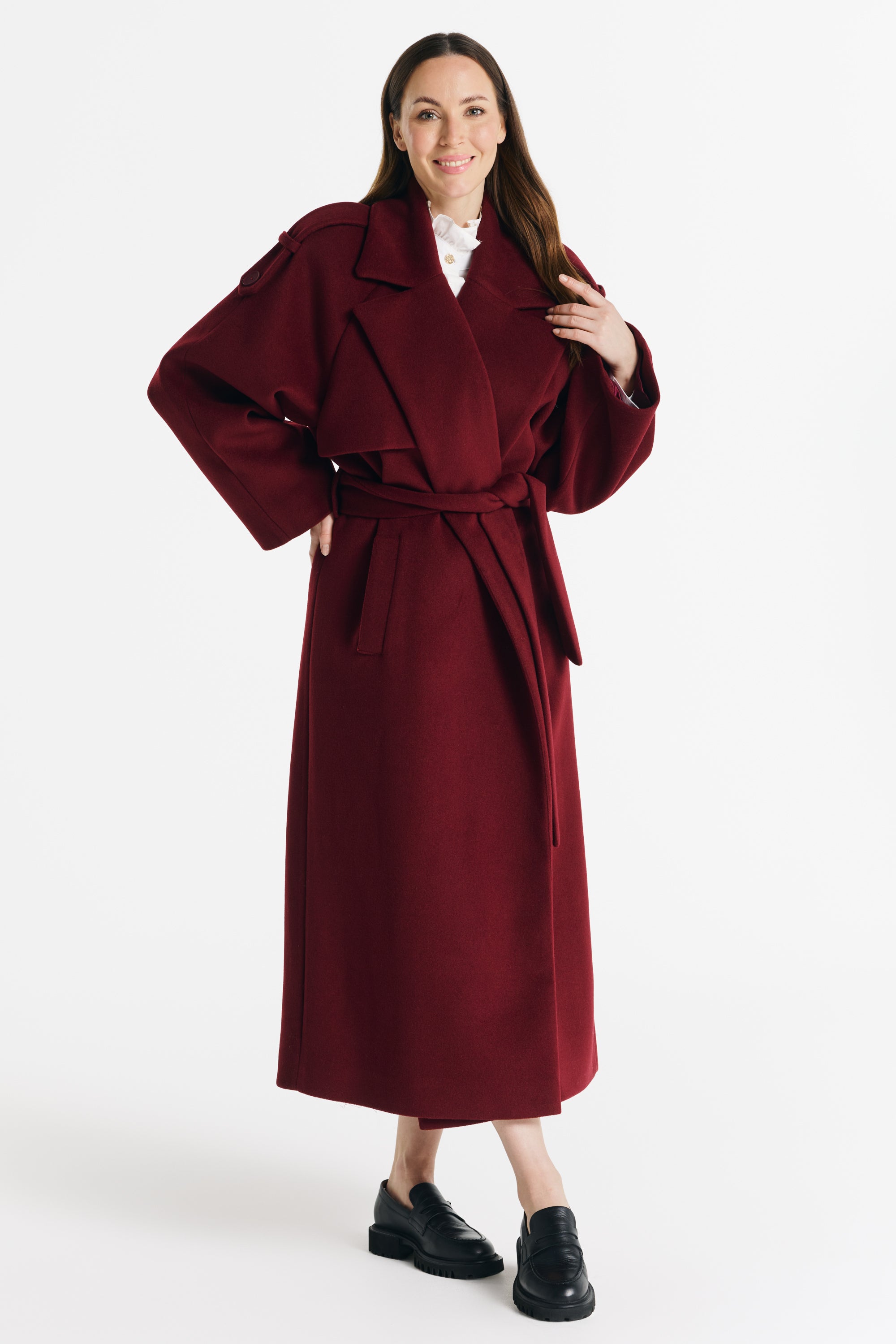 ALIANA coat burgundy