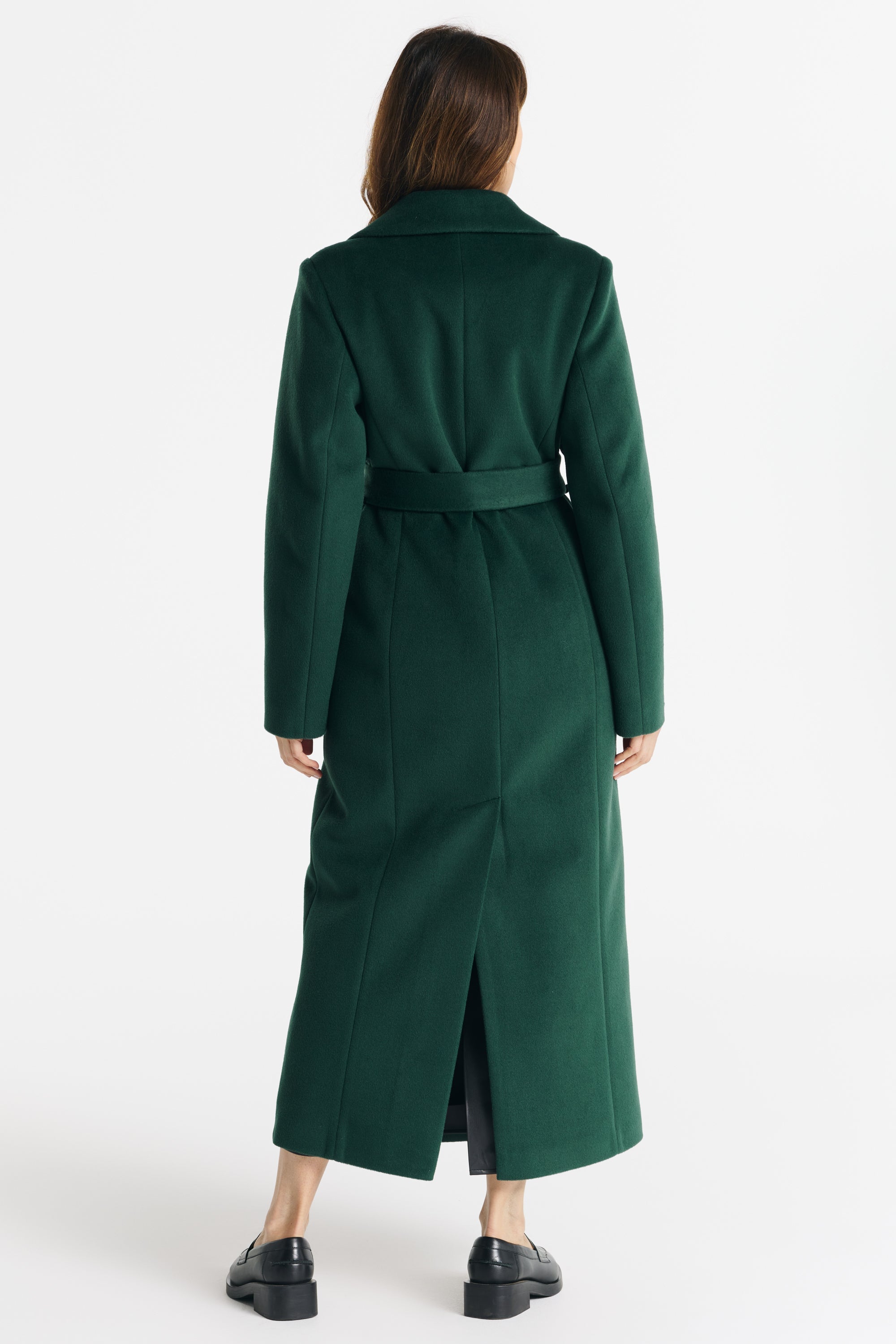VERONA maxi coat green