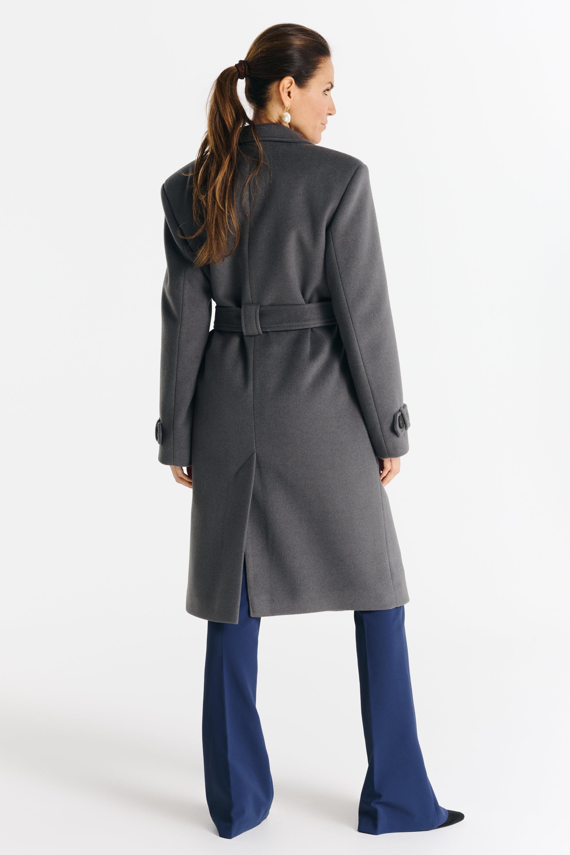 MALWINA midi coat gray