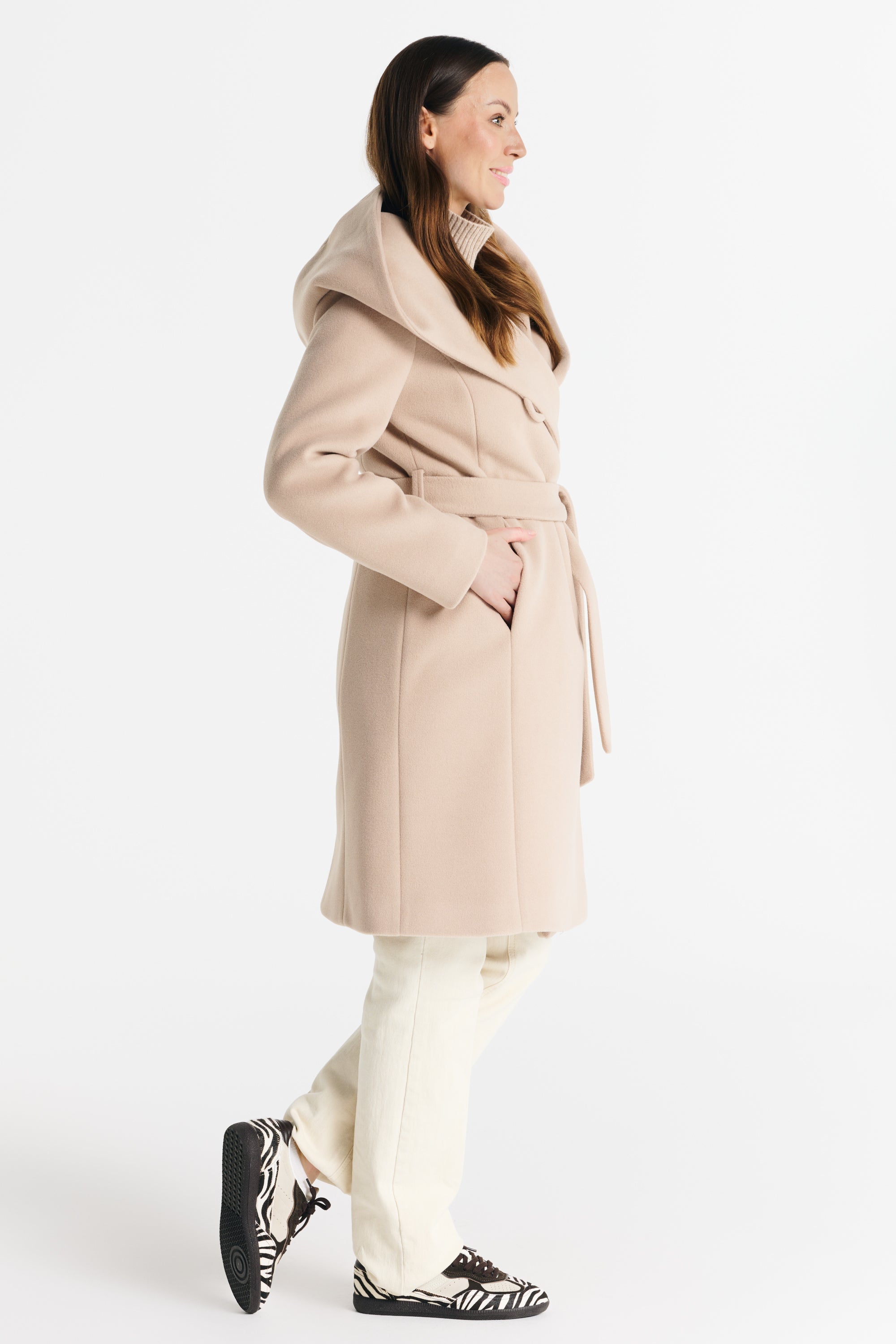NOELIA midi coat beige