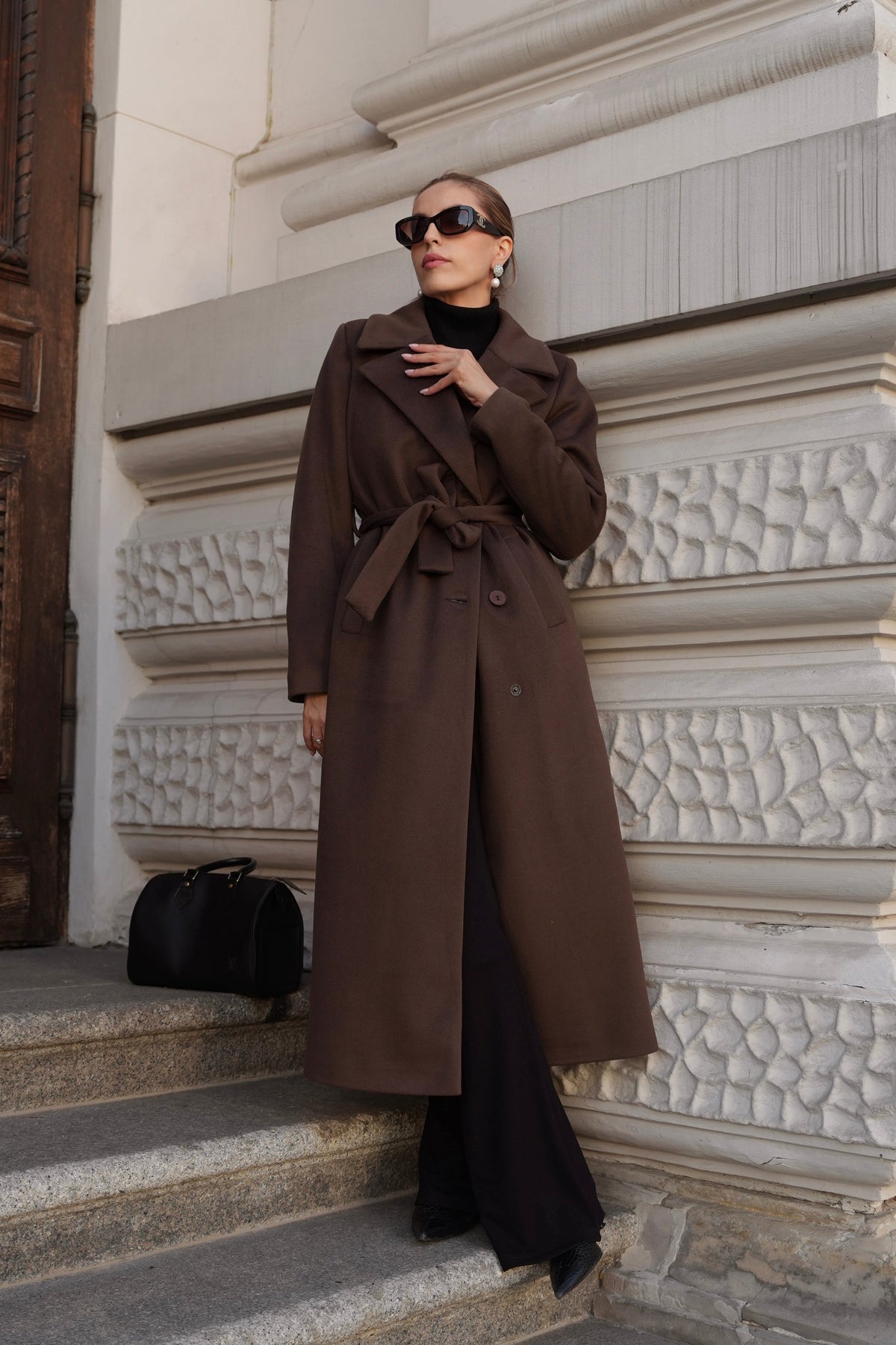 VERONA maxi coat chocolate