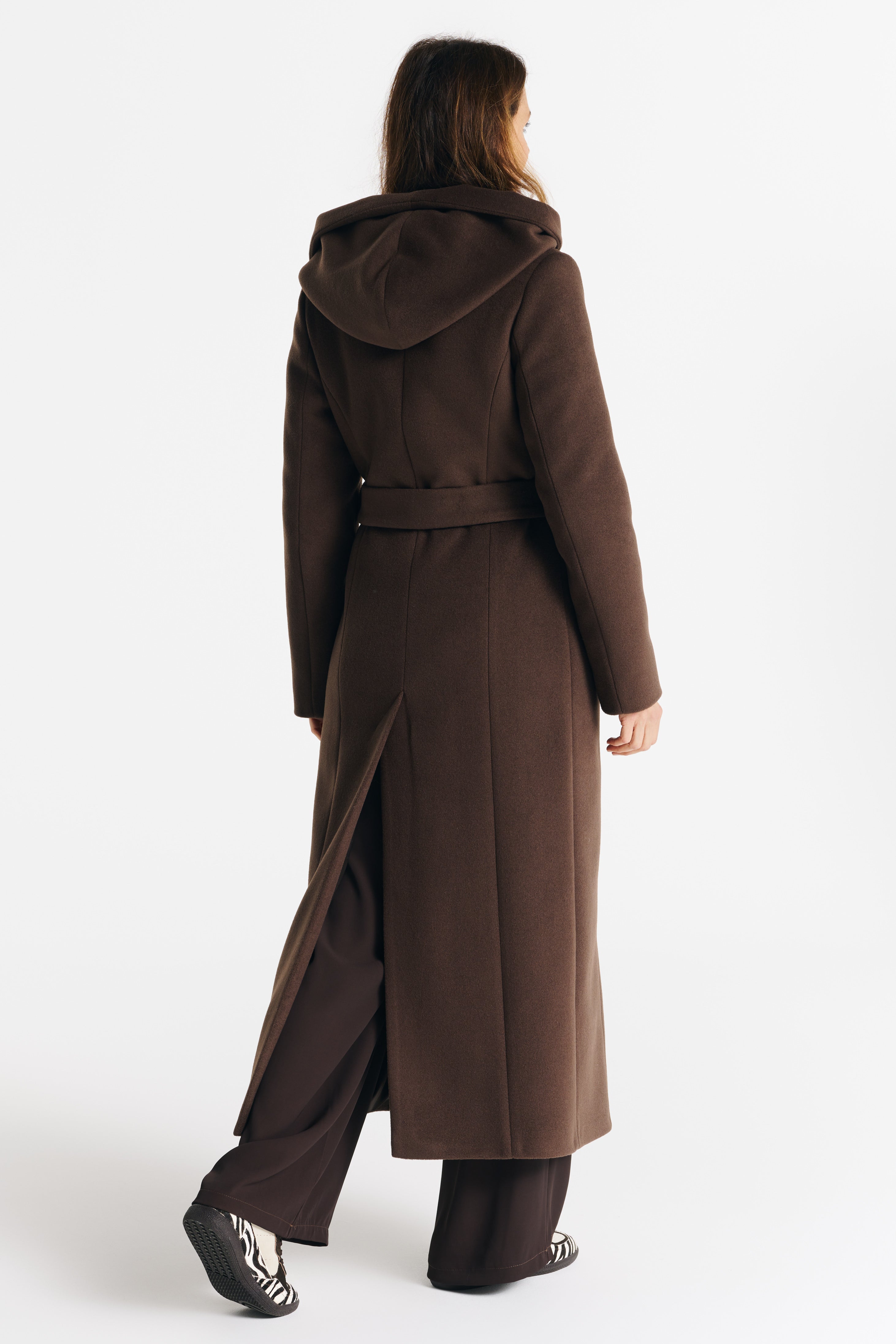 NOELIA maxi coat chocolate