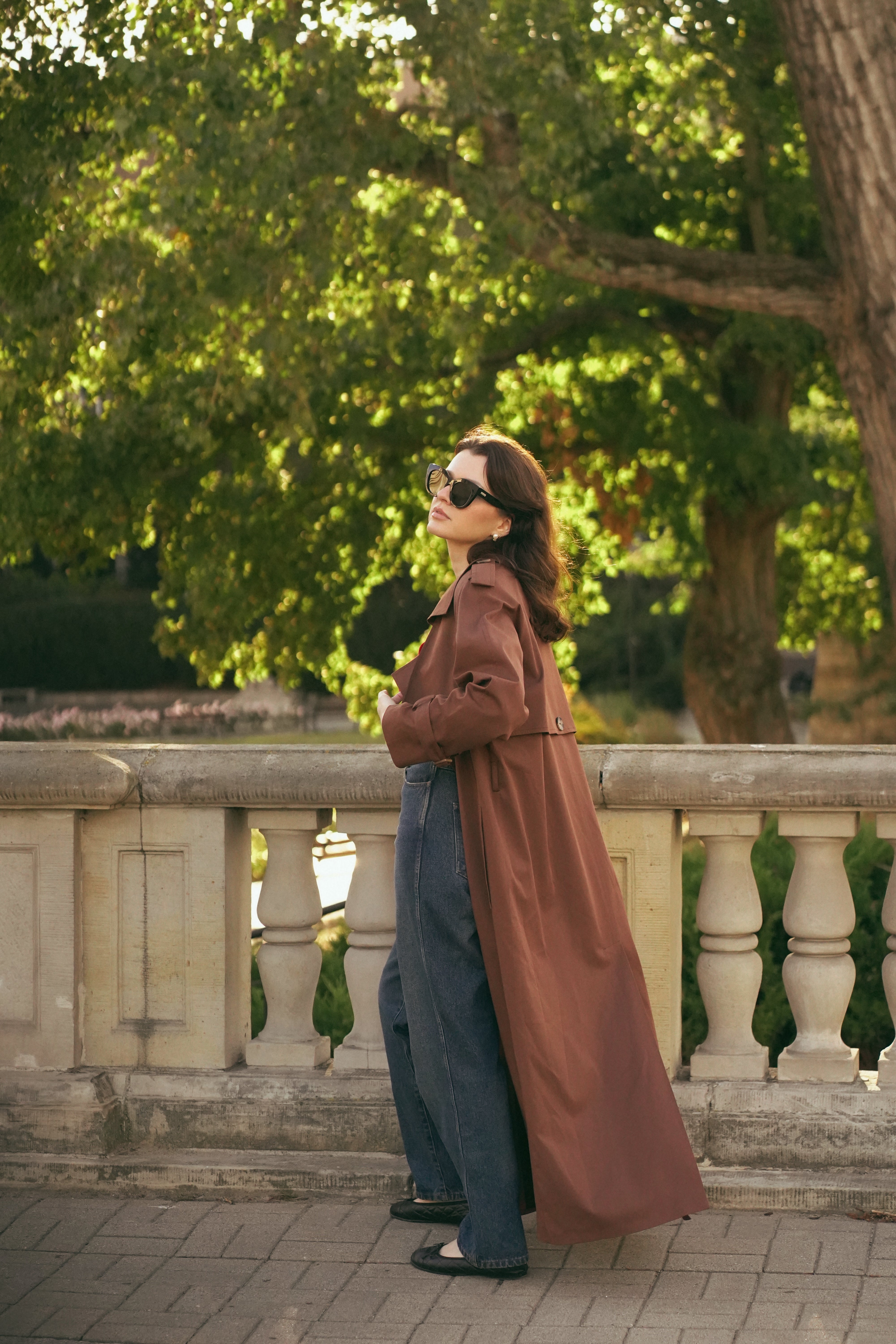 CYNTIA chocolate trench coat