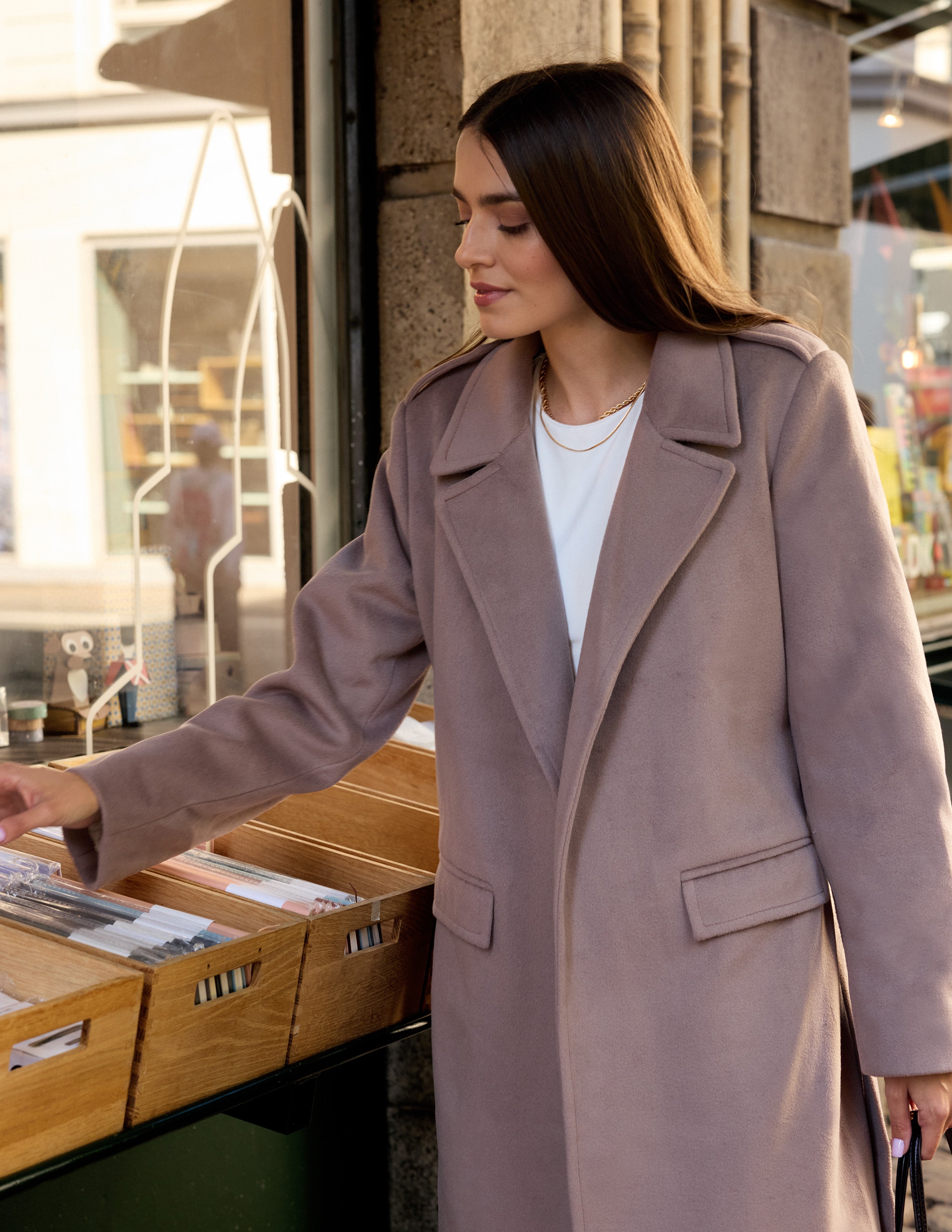 LILIANA coat dark beige