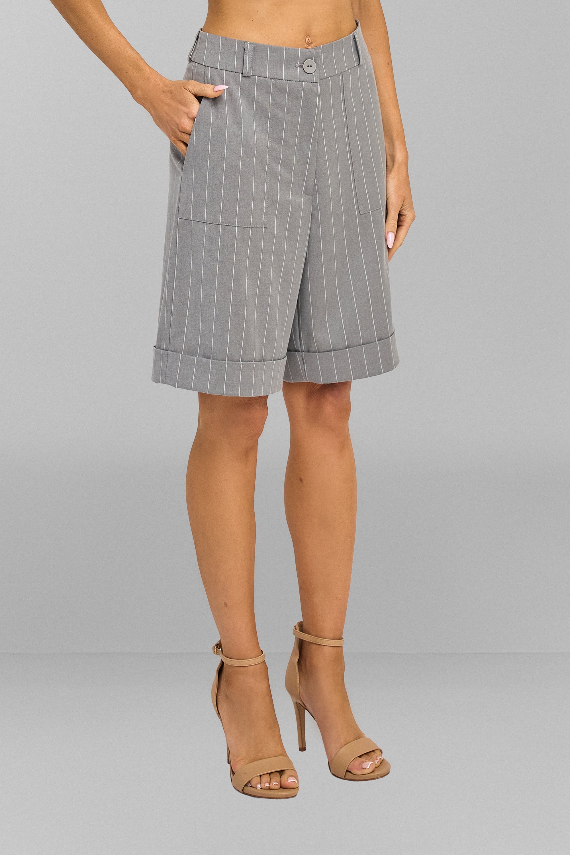 ARIA Bermuda shorts, gray stripes