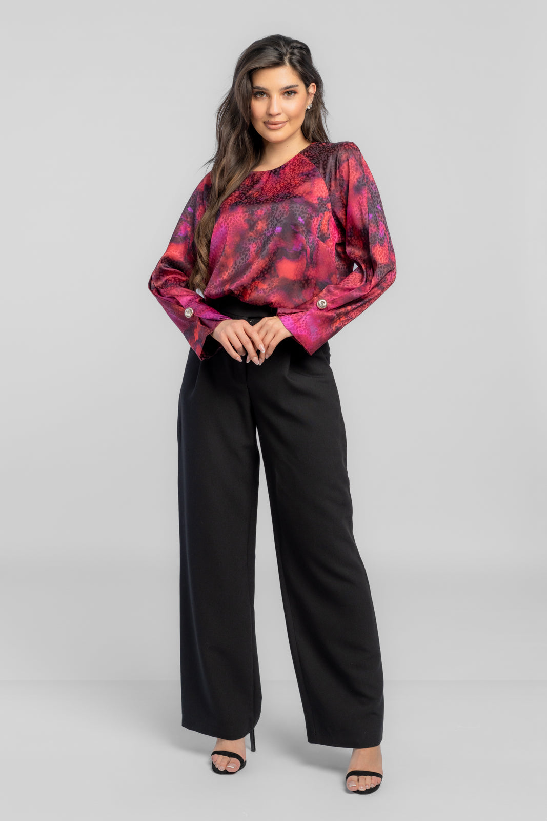 MARY blouse purple print