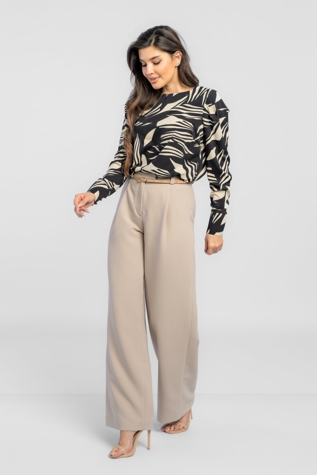 VERA blouse black print