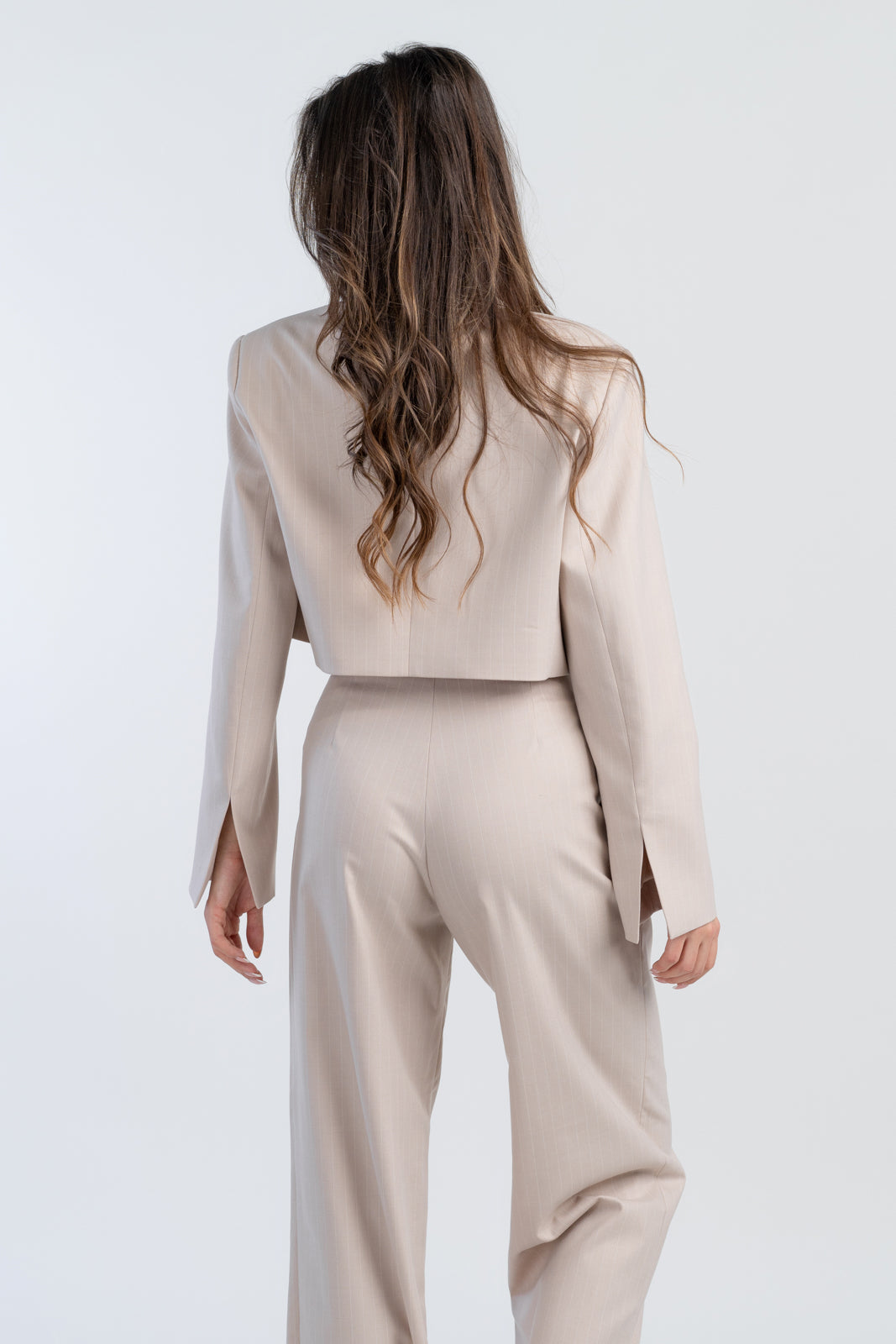 EMILY women's suit beige stripes