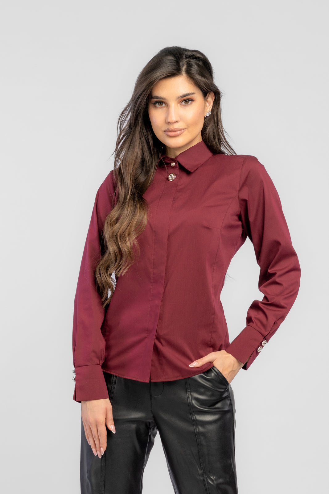 NOEMI burgundy shirt
