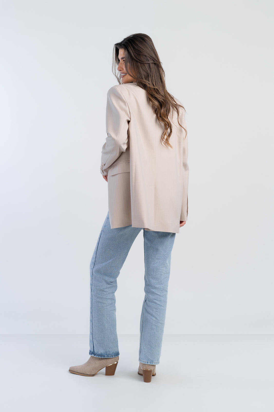 ALISON beige striped jacket