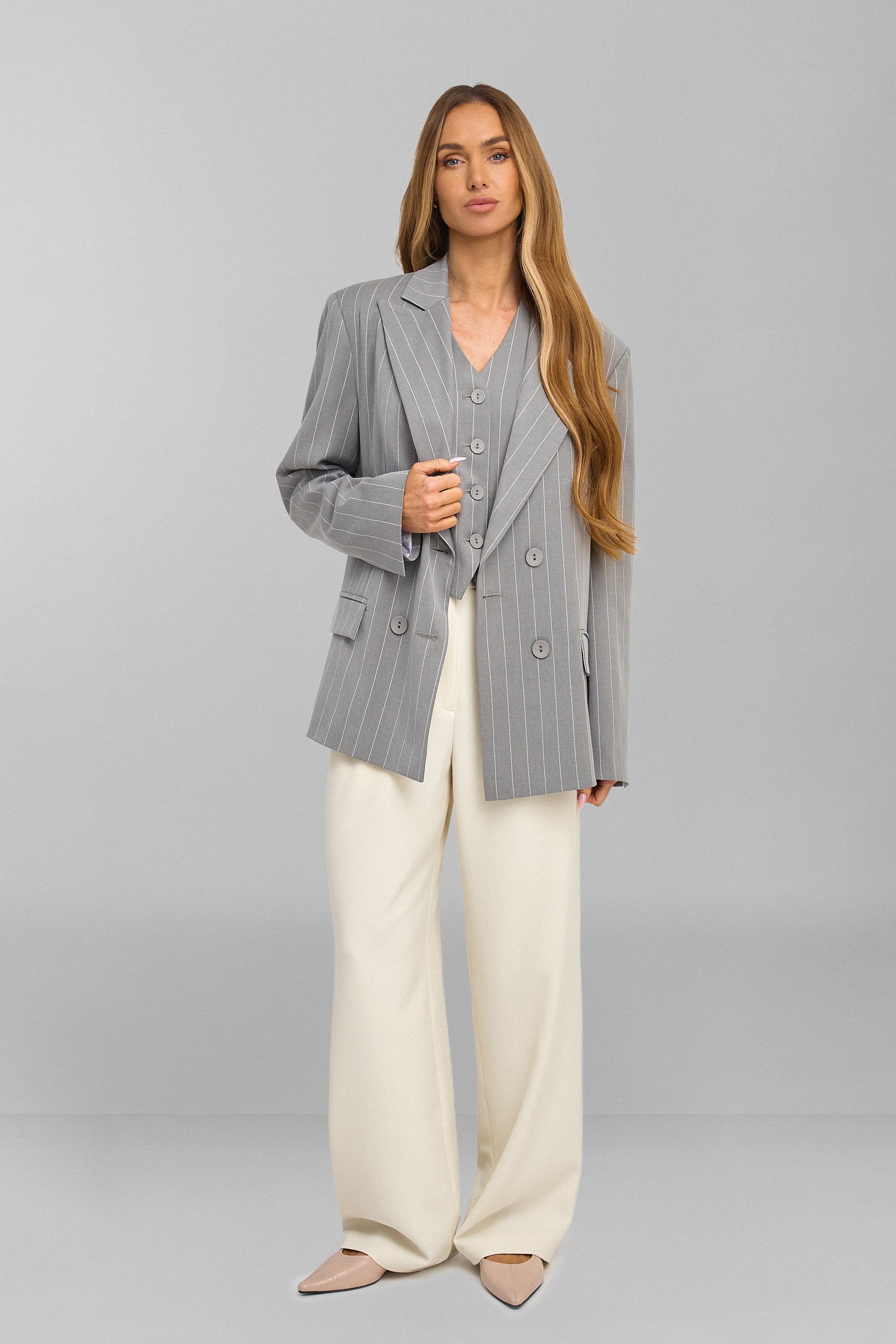 LISA jacket, gray stripes