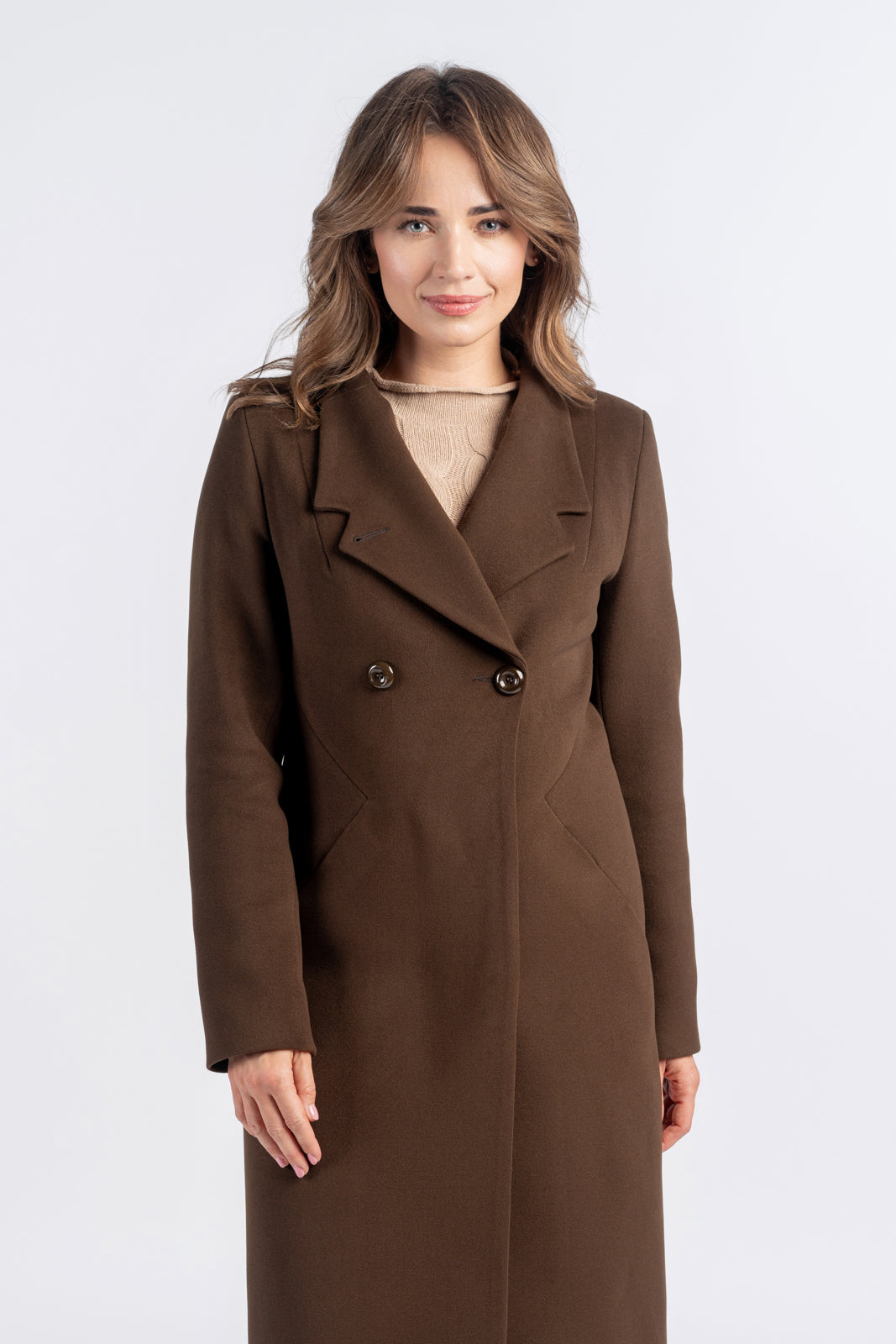 DOROTA coat, dark brown