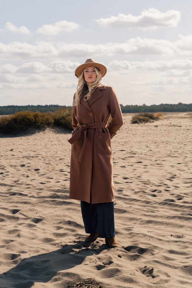 ESTERA camel coat