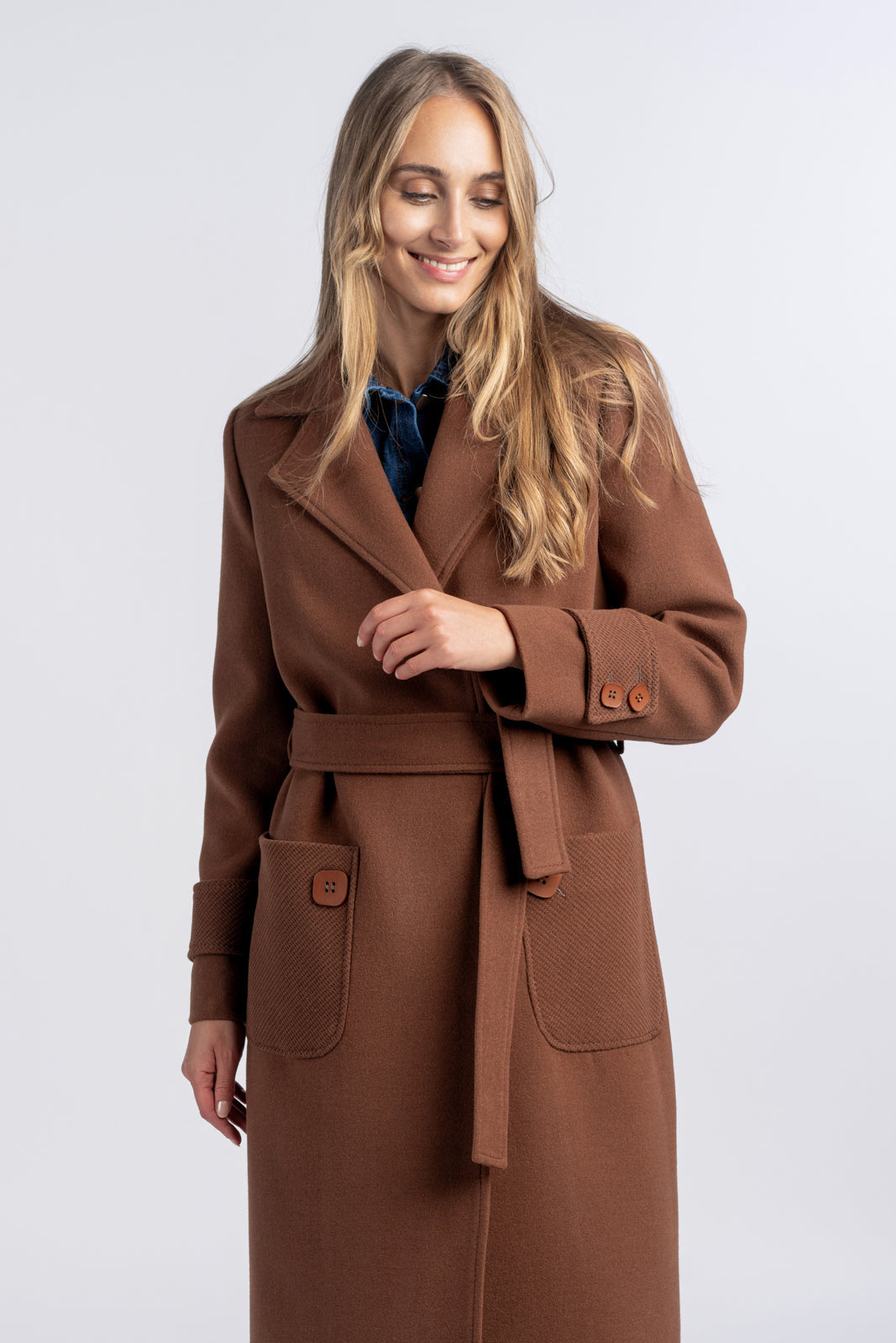ESTERA camel coat
