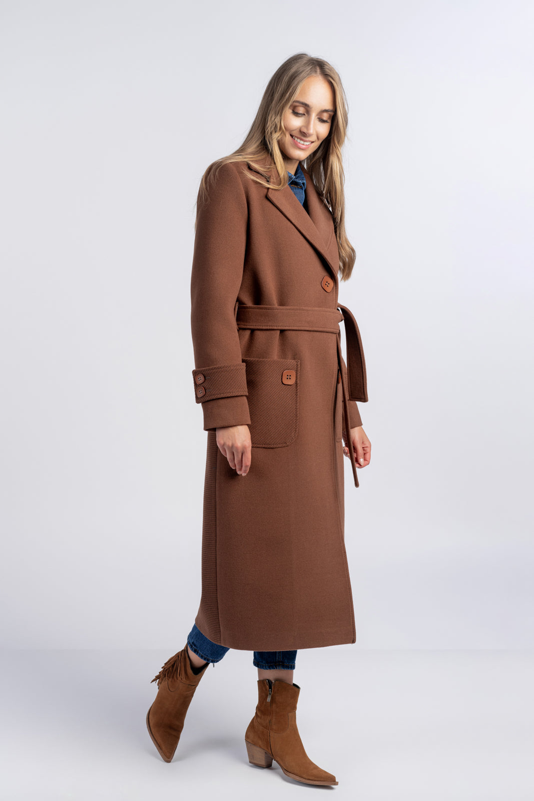 ESTERA camel coat