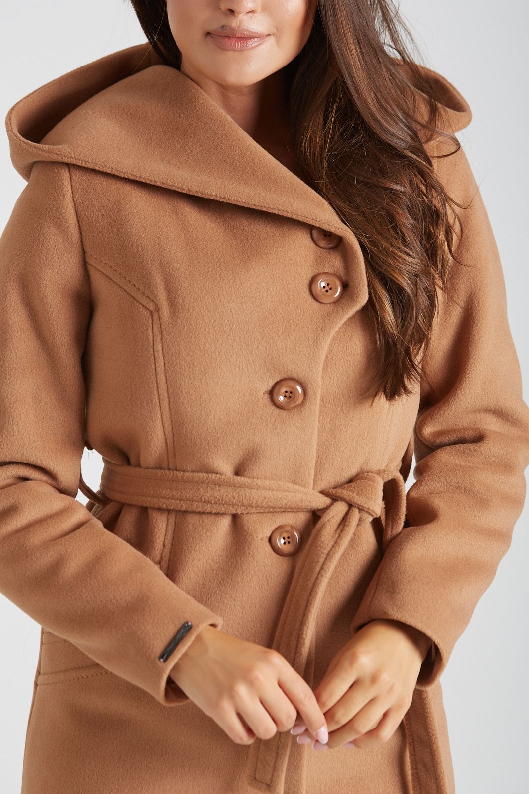 MARIKA camel alpaca coat